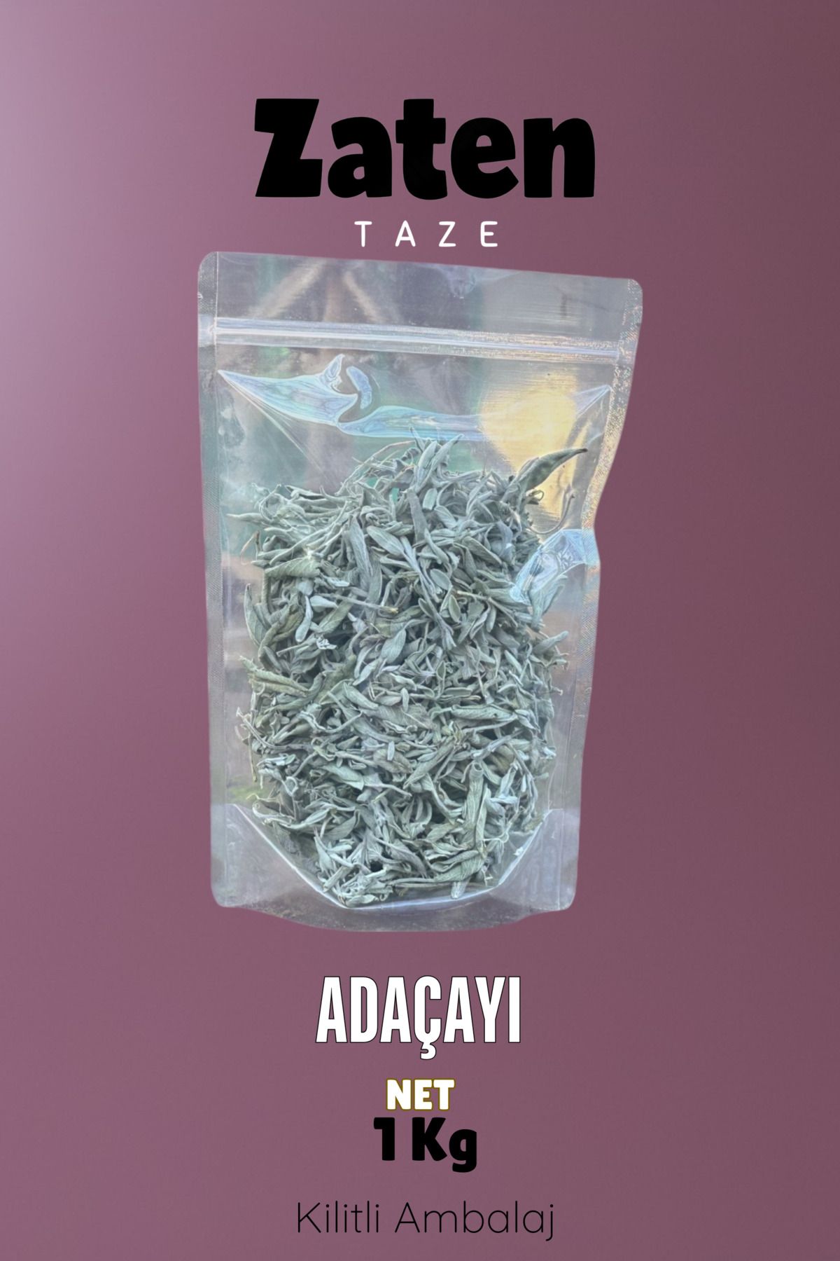 Zaten Taze Adaçayı Sıyırma 1 Kg Ada Çayı Sage Tea Salvia Officinalis