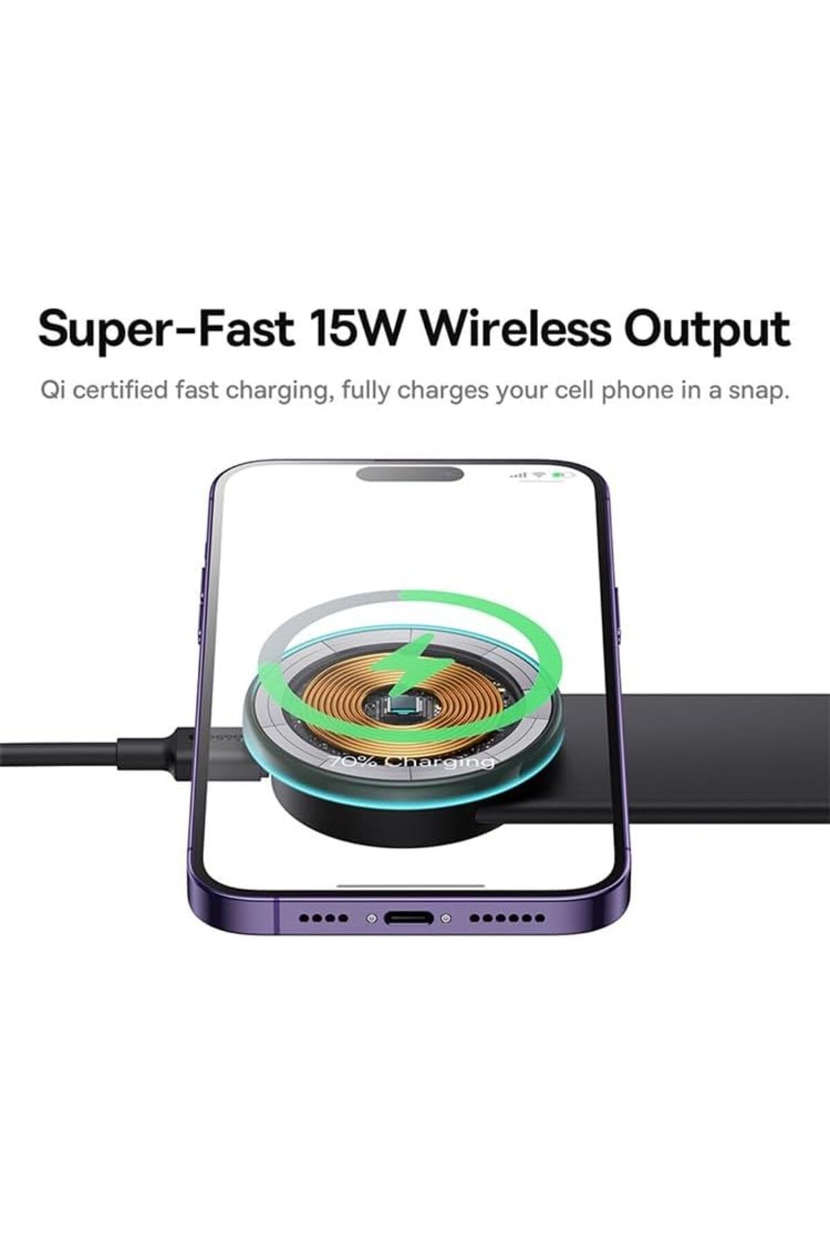 Baseus-C02 Pro Series Magnetic Wireless Charging Car Mount Cluster Black 5