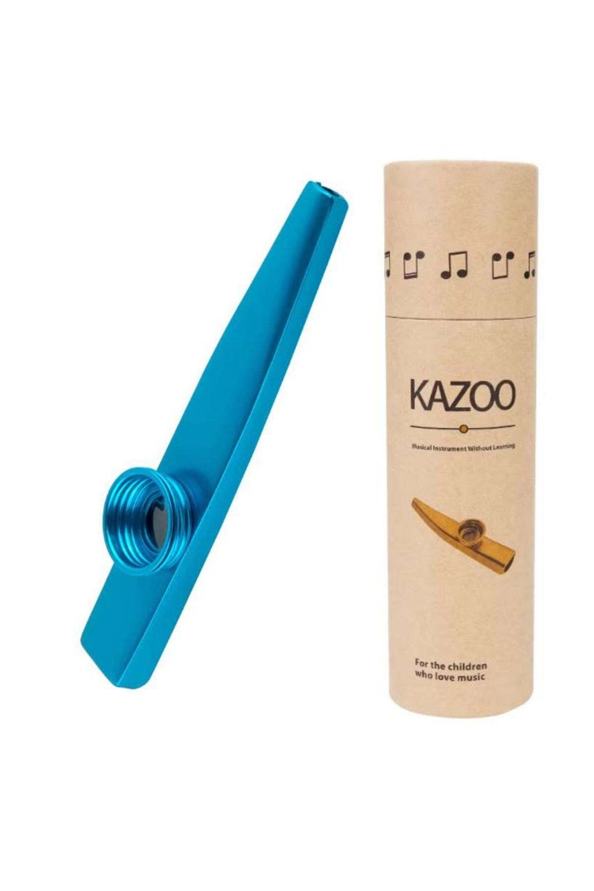 LongMoon MK-01B Metal Kazoo Kutulu Alüminyum Alaşım Mavi