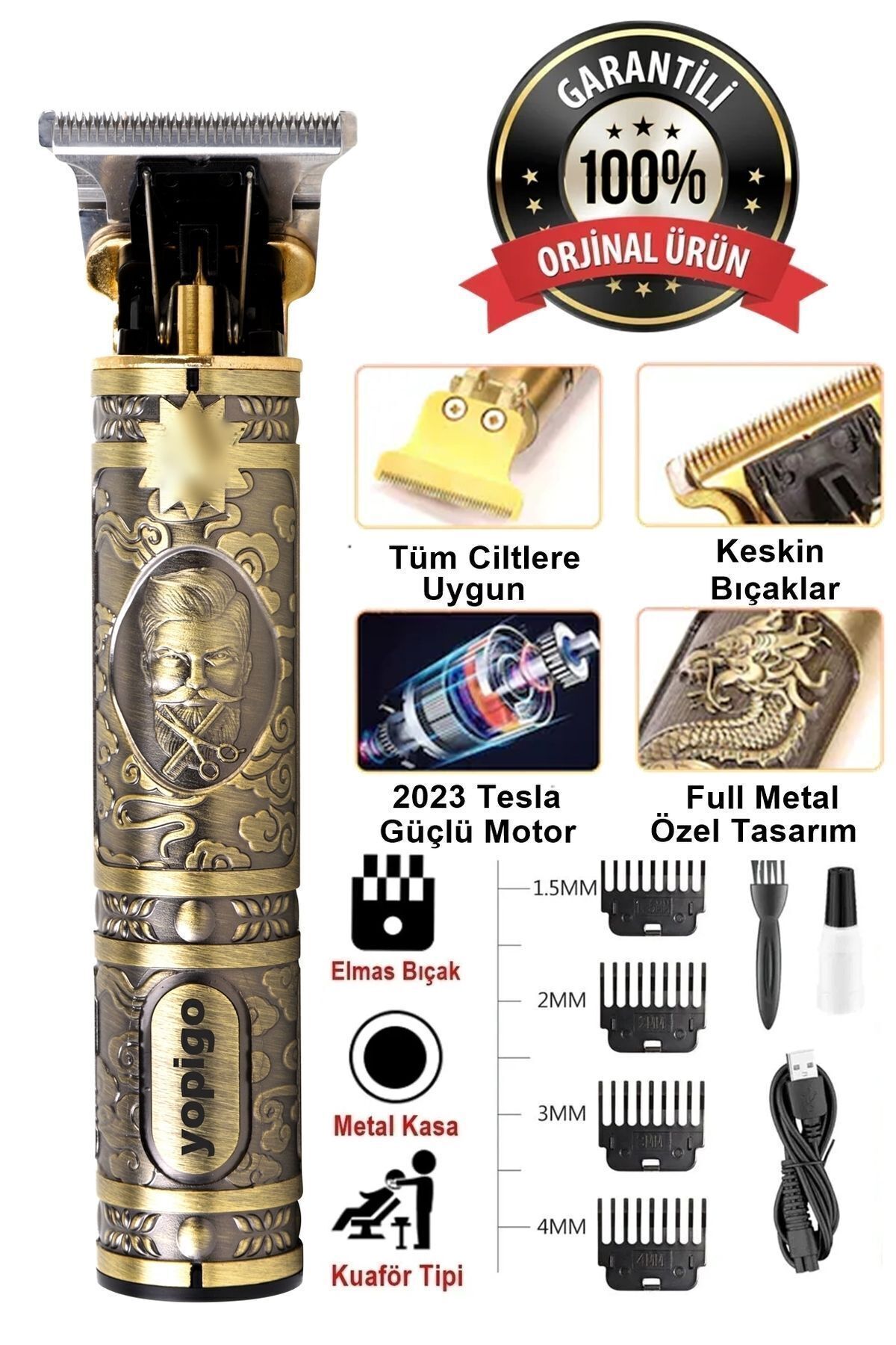 azmarka Rf-1806 Şarjlı Tıraş Makinesi Saç Sakal Lazer Epilasyon Öncesi Kol Bacak Yanak Koltuk Altı Vücut