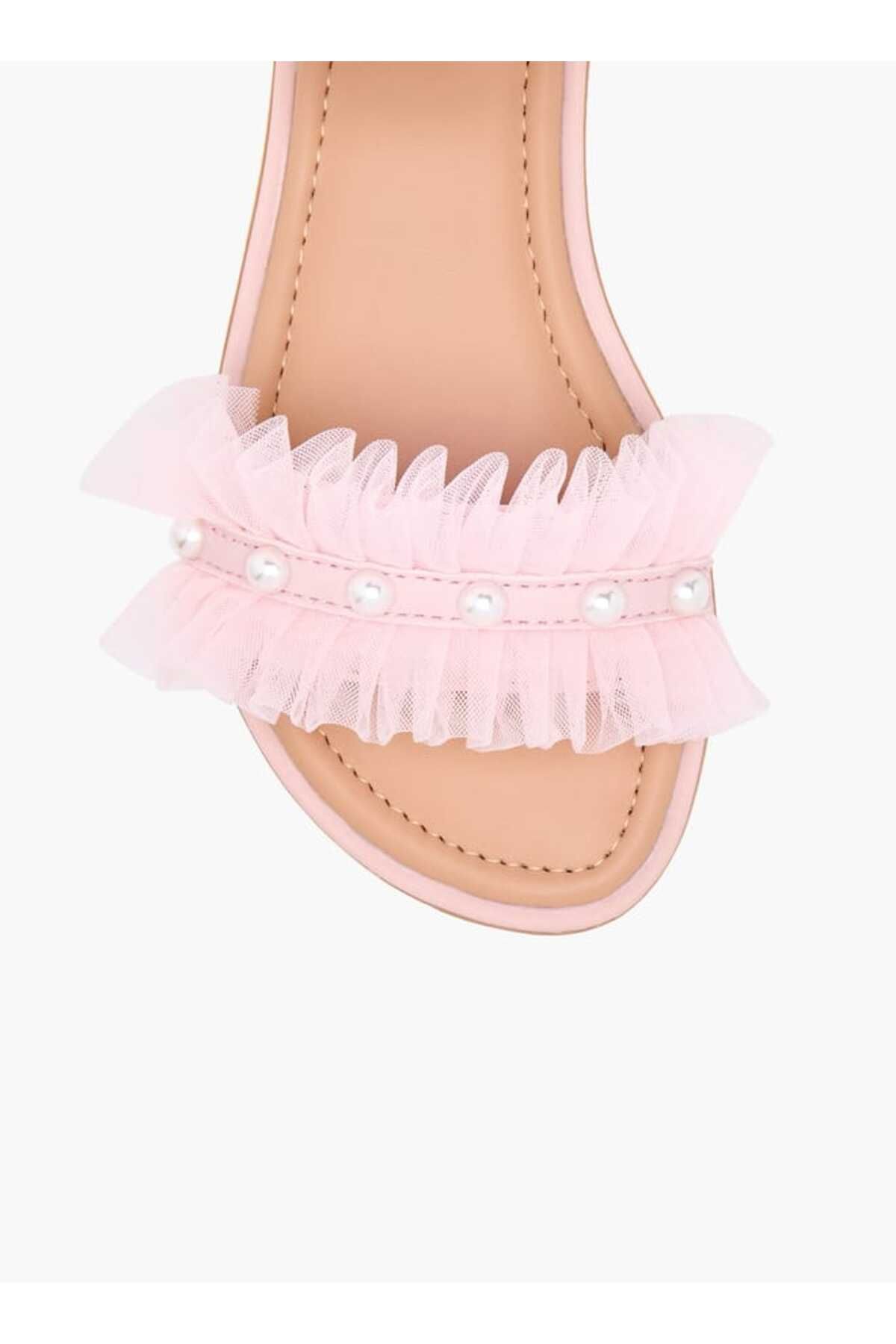 Little Missy-Ruffle Detail Strap Sandals with Hook and Loop Closure 3