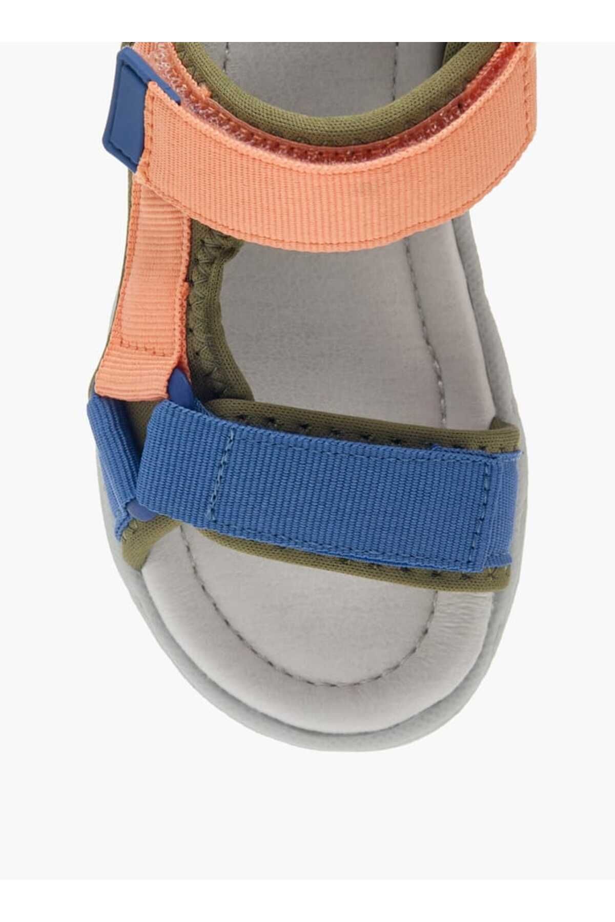 LBL by Shoexpress-Colourblock Sandals with Hook and Loop Closure 3