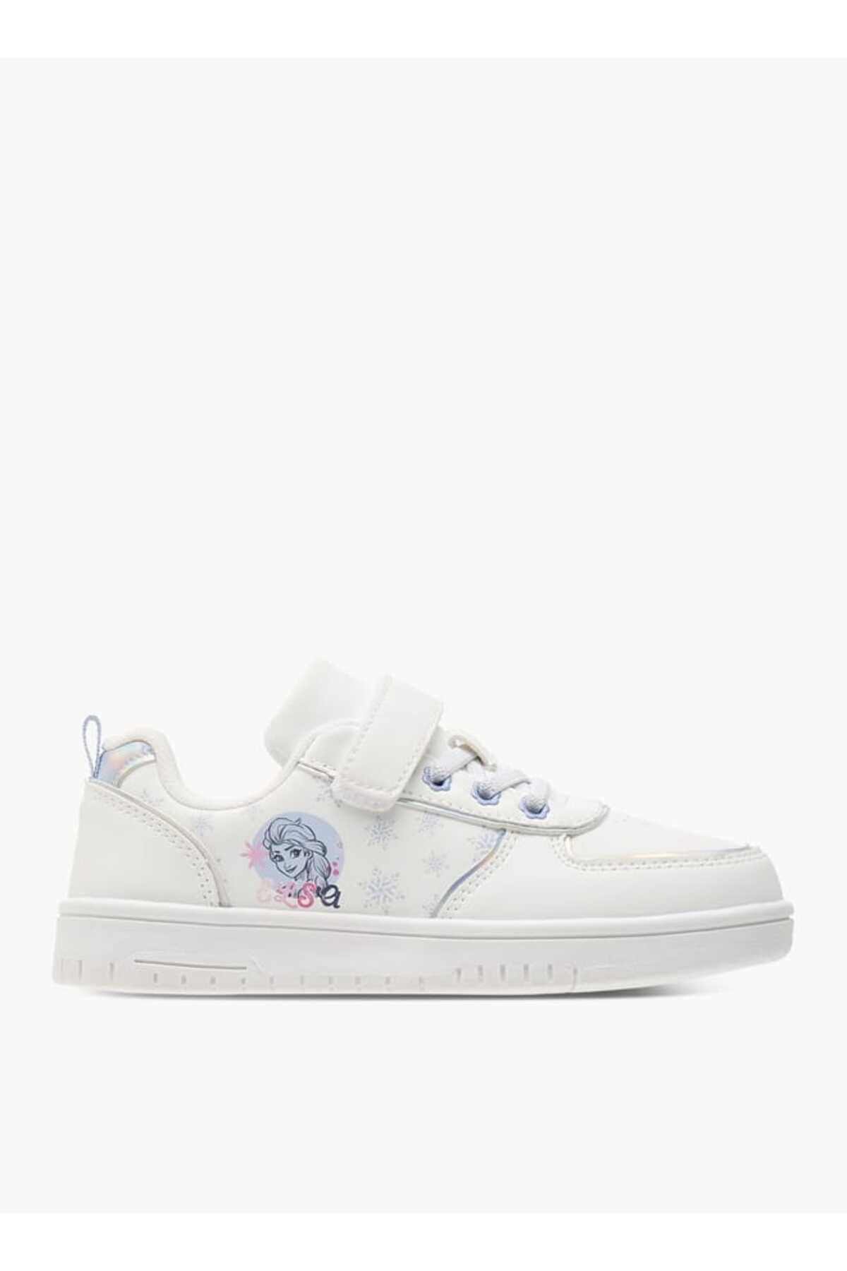 Disney-Elsa Print Sneakers with Hook and Loop Closure 3