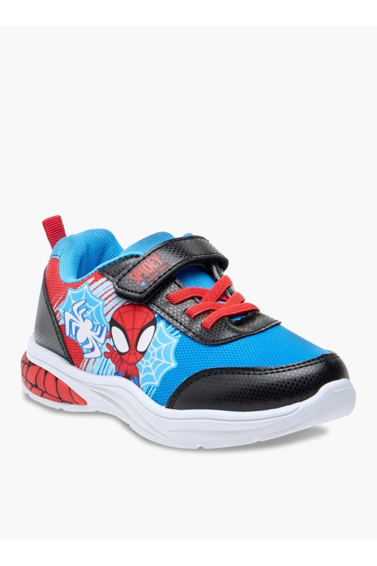 Marvel-Spider-Man Print Sneakers with Hook and Loop Closure 2