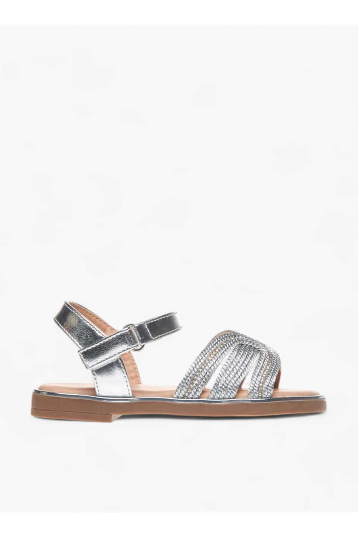 Flora Bella by Shoexpress-Flora Bella Embellished Strap Sandals with Hook and Loop Closure 3
