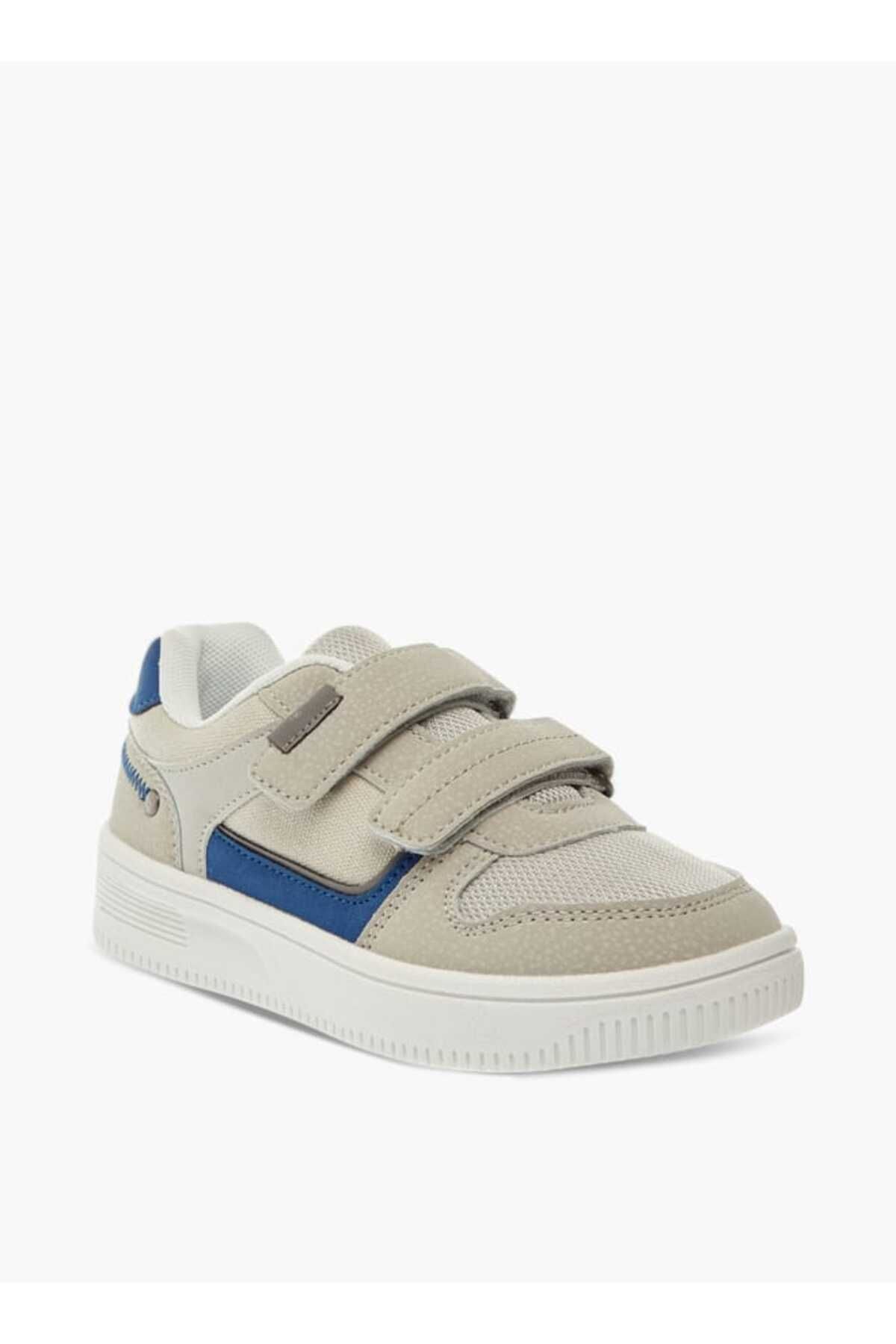 LBL by Shoexpress-Textured Sneakers with Hook and Loop Closure 2