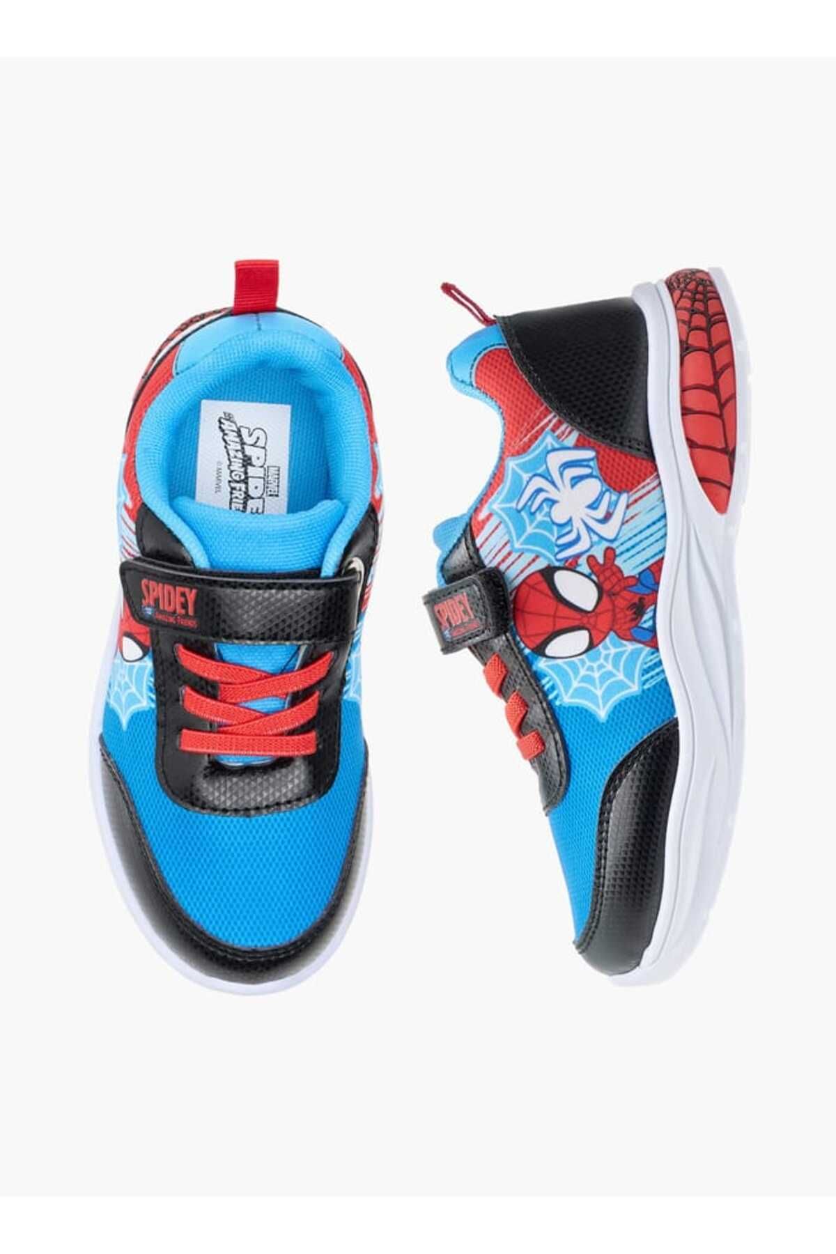 Marvel-Spider-Man Print Sneakers with Hook and Loop Closure 1