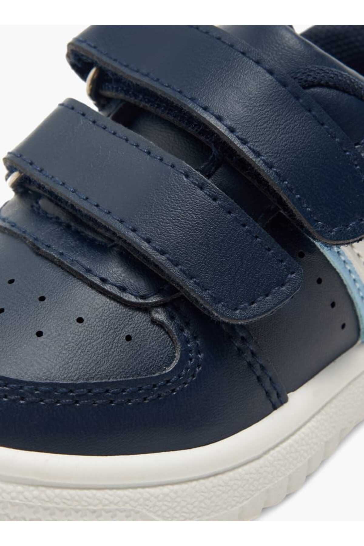 LBL by Shoexpress-Panelled Sneakers with Hook and Loop Closure 4