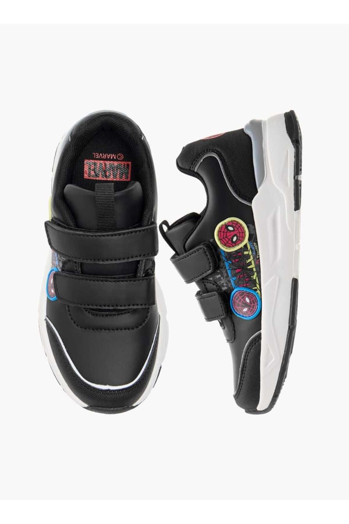 Marvel-Spider-Man Embossed Sneakers with Hook and Loop Closure 1