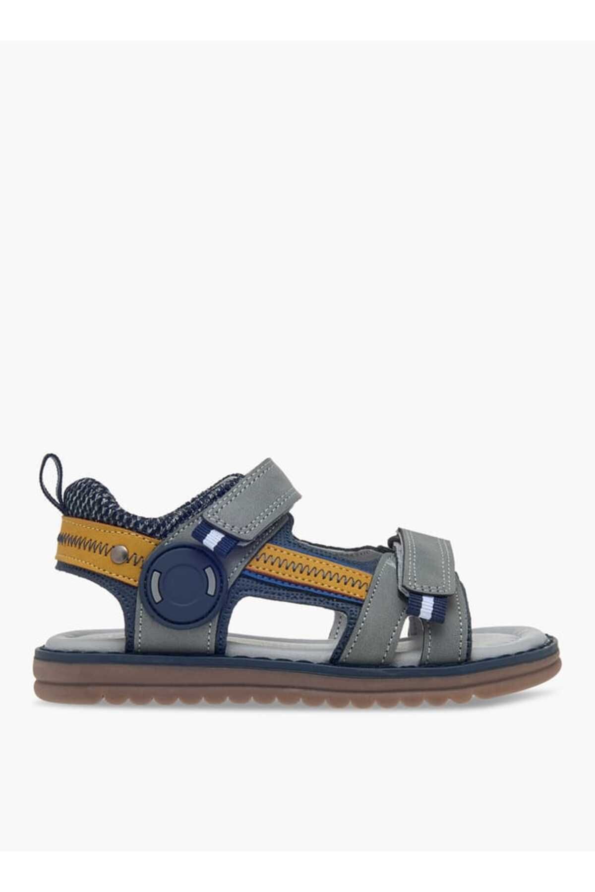 LBL by Shoexpress-Colourblock Sandals with Hook and Loop Closure 2