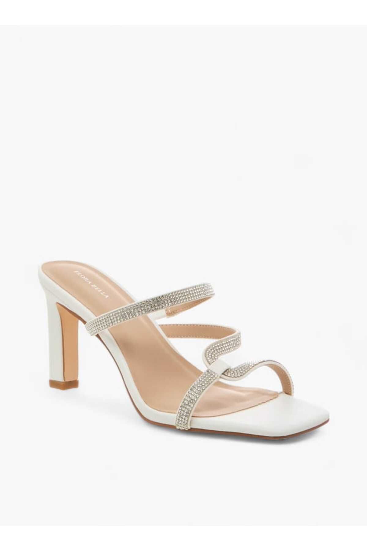 Flora Bella by Shoexpress-Flora Bella Embellished Slip-On Sandals with Block Heels 2