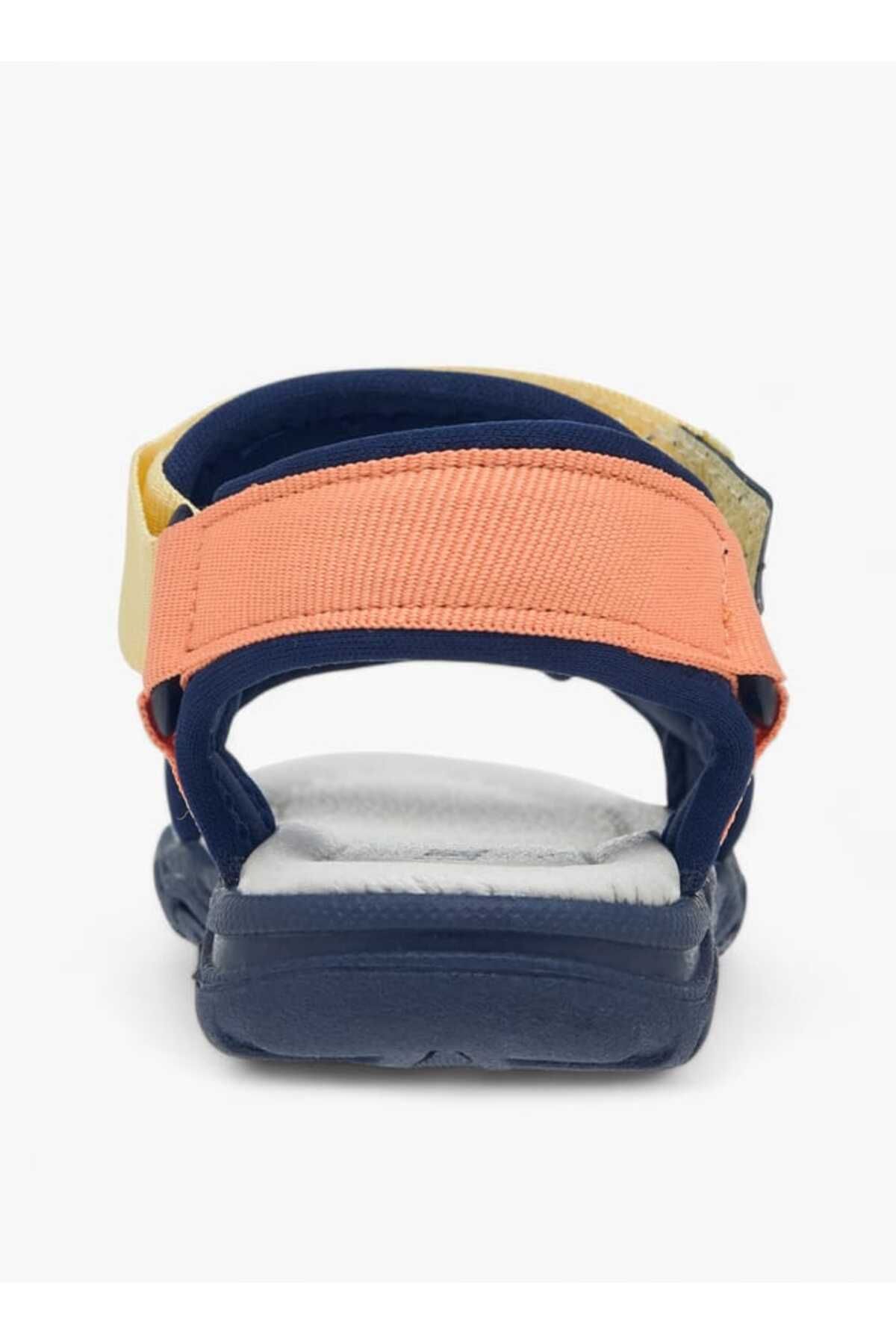 LBL by Shoexpress-Colourblock Sandals with Hook and Loop Closure 4