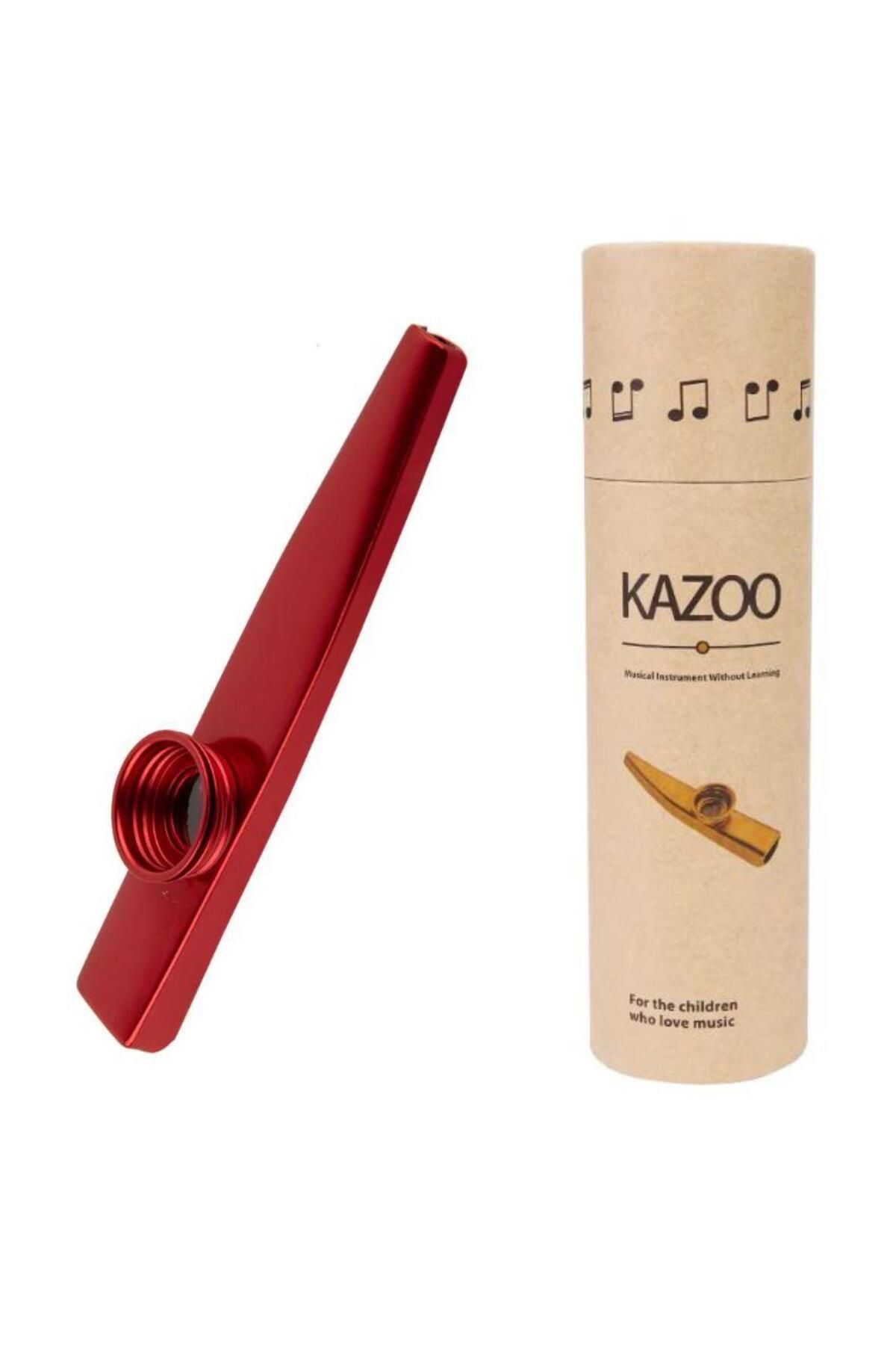 LongMoon MK-01R Metal Kazoo Kutulu Alüminyum Alaşım Kırmızı