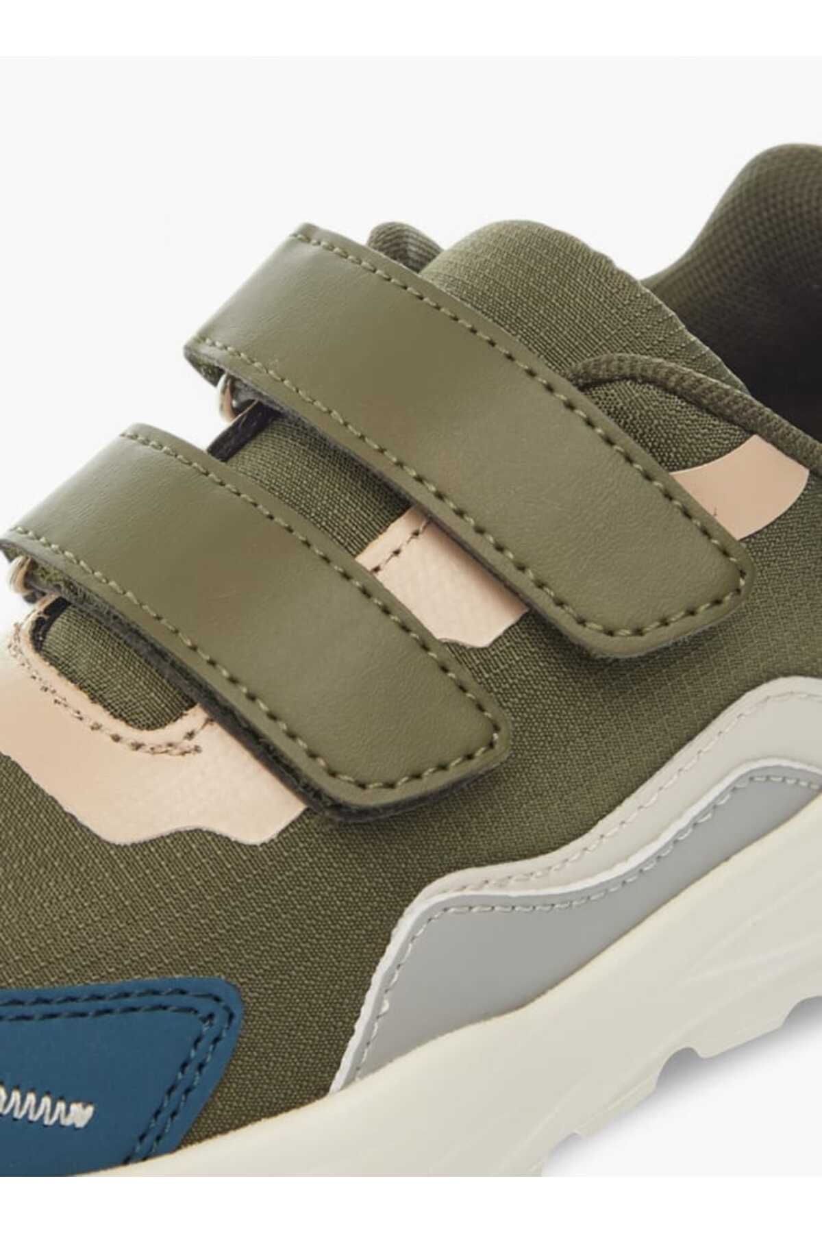 LBL by Shoexpress-Panelled Sneakers with Hook and Loop Closure 4