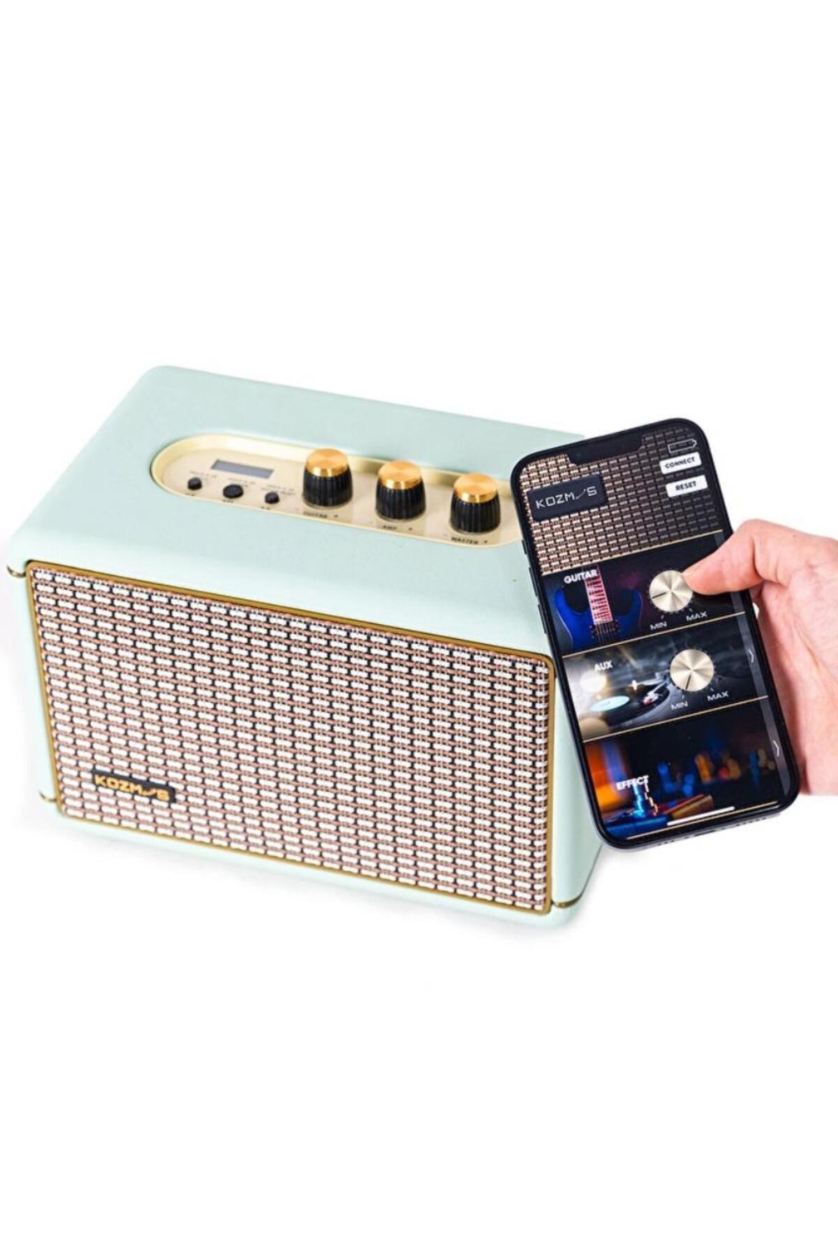 KOZMOS Blaze-30LG Taşınabilir Şarjlı Elektro Gitar Amfisi (Yeşil