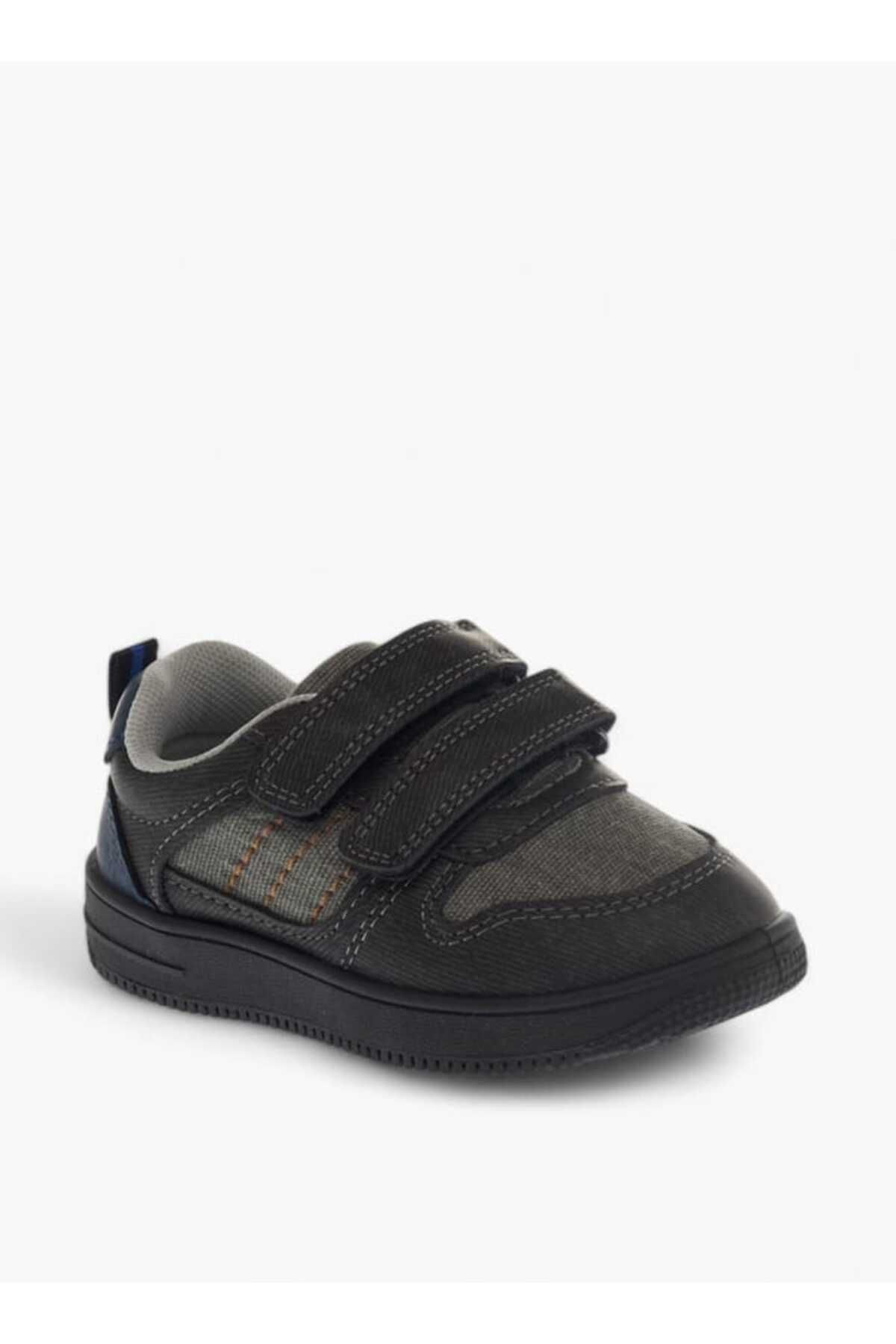 LBL by Shoexpress-Panelled Sneakers with Hook and Loop Closure 2