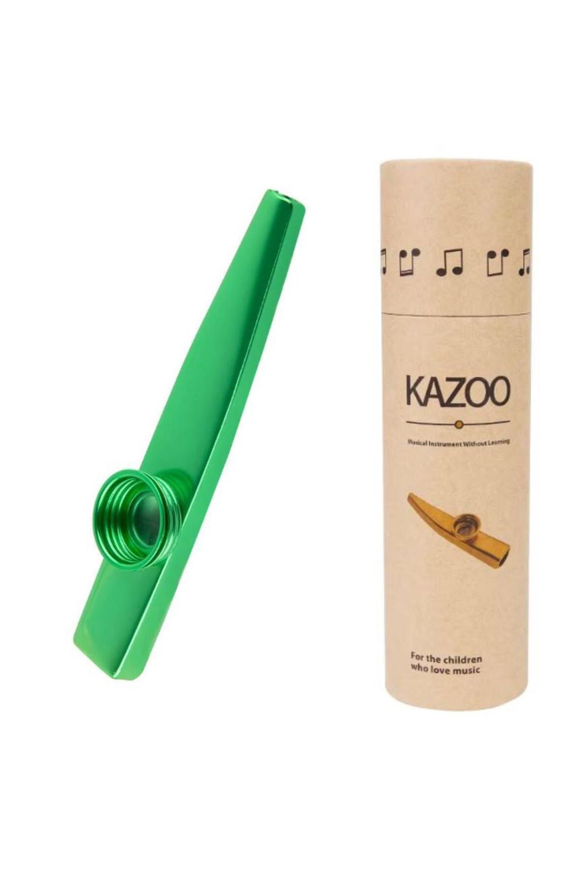 LongMoon MK-01G Metal Kazoo Kutulu Alüminyum Alaşım Yeşil