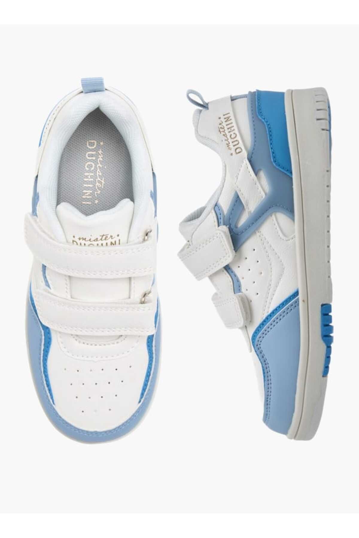 Mister Duchini-Panelled Sneakers with Hook and Loop Closure 1