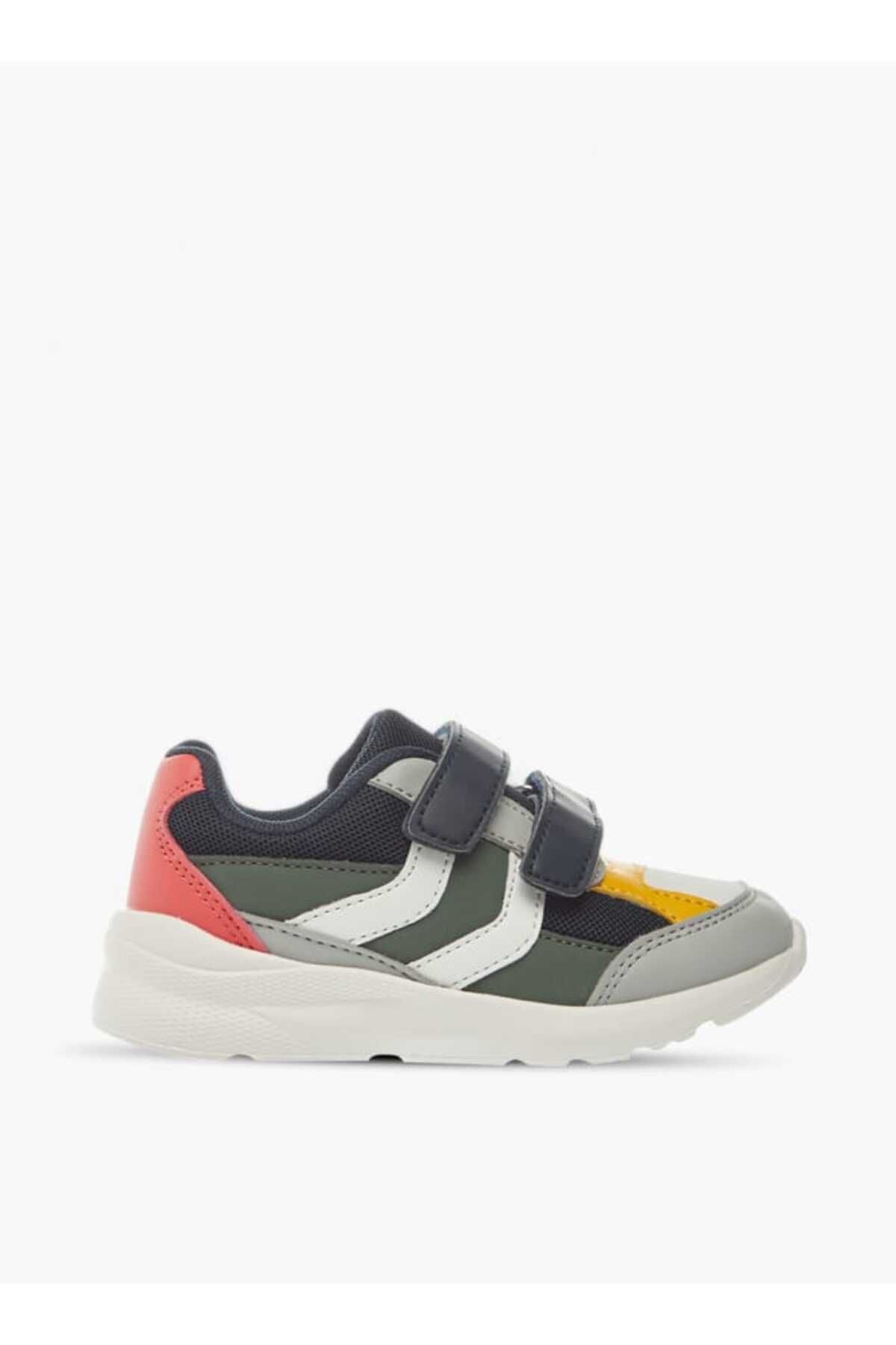 LBL by Shoexpress-Panelled Sneakers with Hook and Loop Closure 3