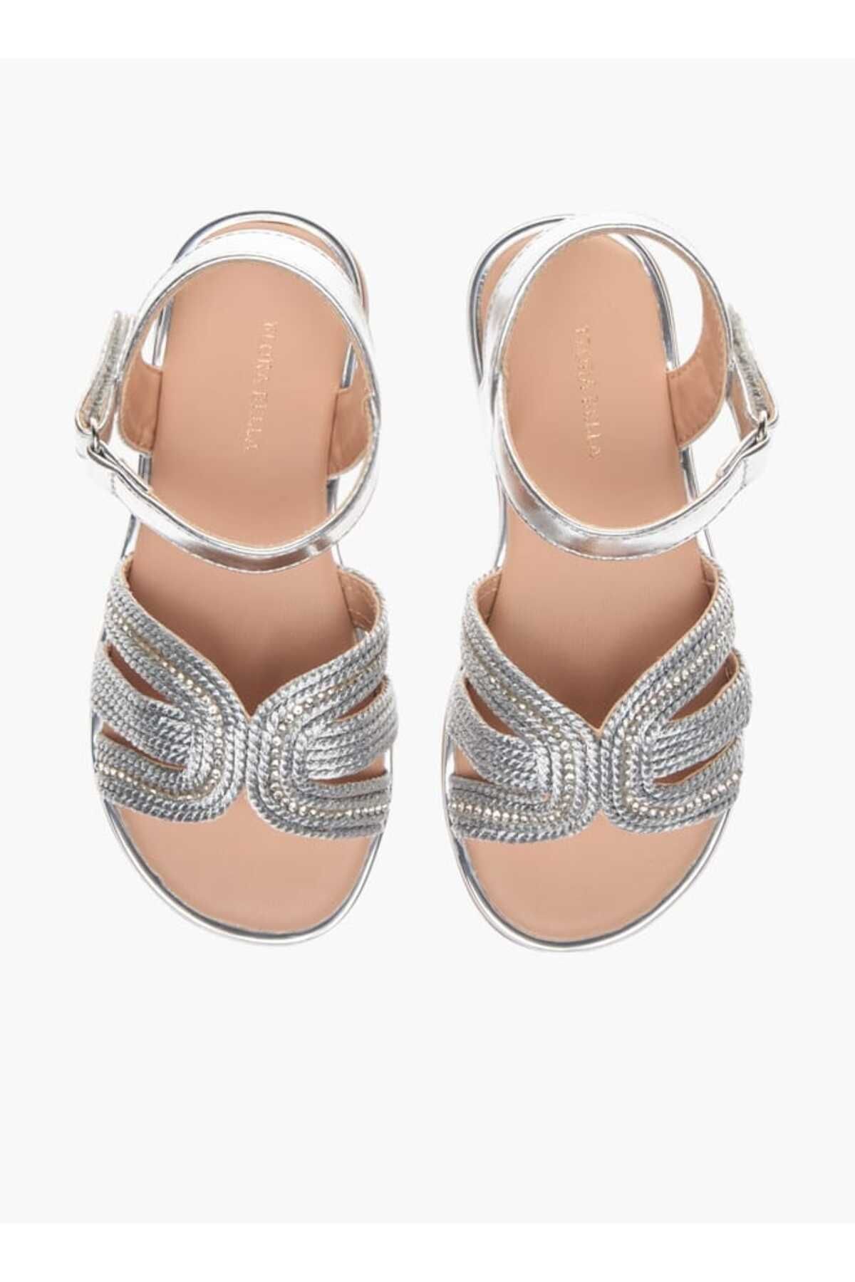 Flora Bella by Shoexpress-Flora Bella Embellished Strap Sandals with Hook and Loop Closure 1