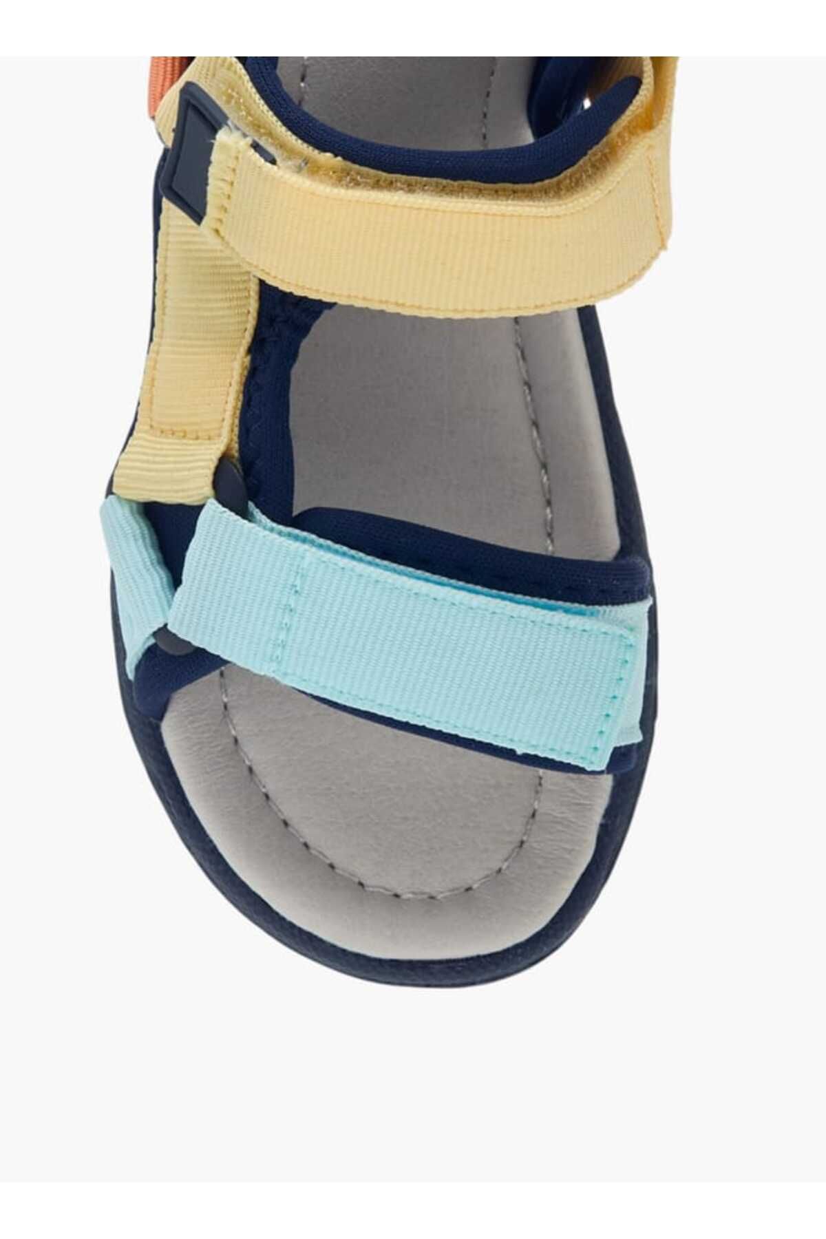 LBL by Shoexpress-Colourblock Sandals with Hook and Loop Closure 3