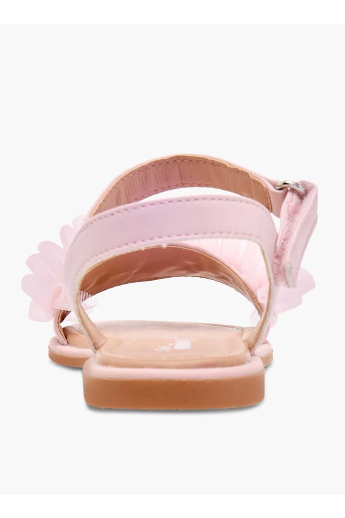 Little Missy-Ruffle Detail Strap Sandals with Hook and Loop Closure 4