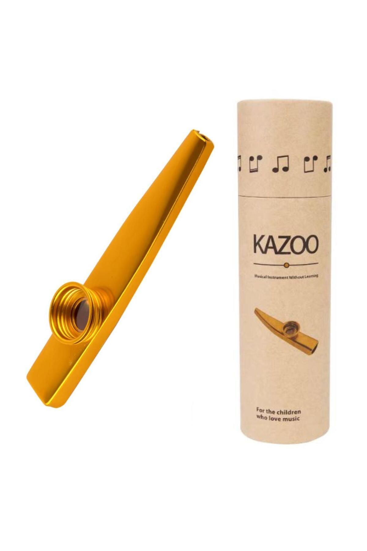 LongMoon MK-01Y Metal Kazoo Kutulu Alüminyum Alaşım Sarı