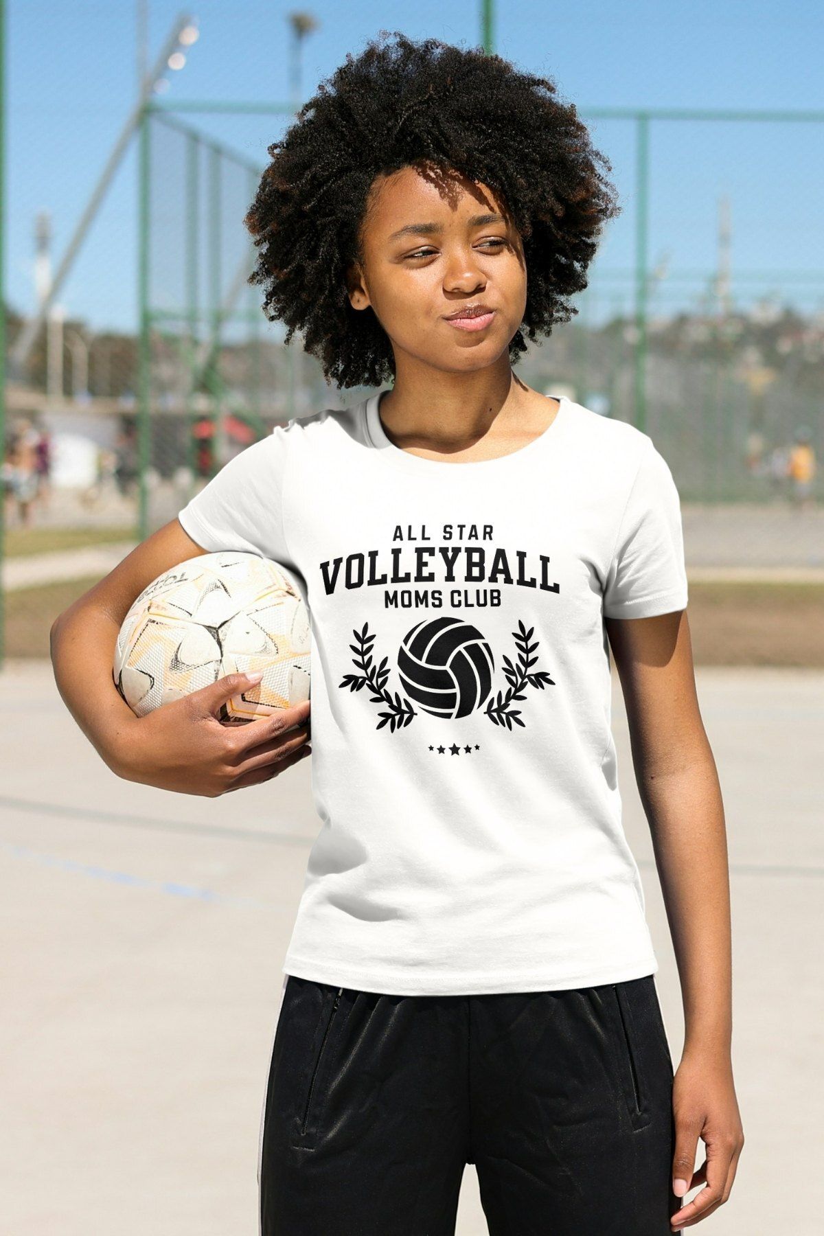 Texclusive All Star Voleybolcu Çocuk Annelerine Özel Tişört  Volleyball Moms Club Tshirt