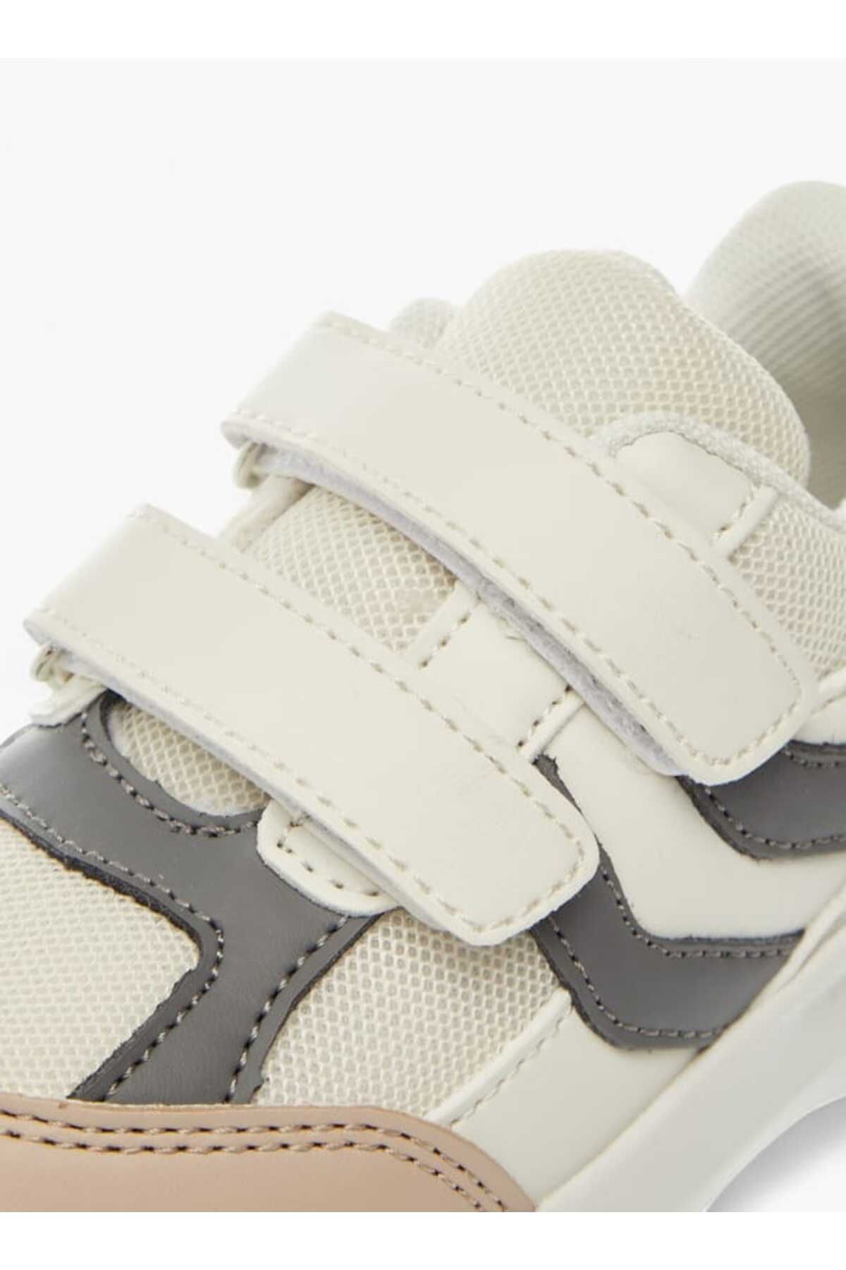 LBL by Shoexpress-Panelled Sneakers with Hook and Loop Closure 4