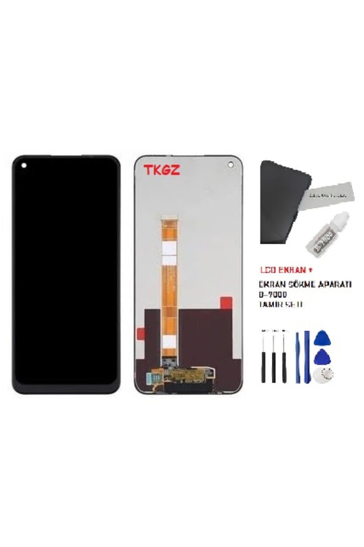 tkgz Oppo A33 Uyumlu Lcd Ekran Dokunmatik SERVİS Orijinali +B-7000 + TAMİR SETİ