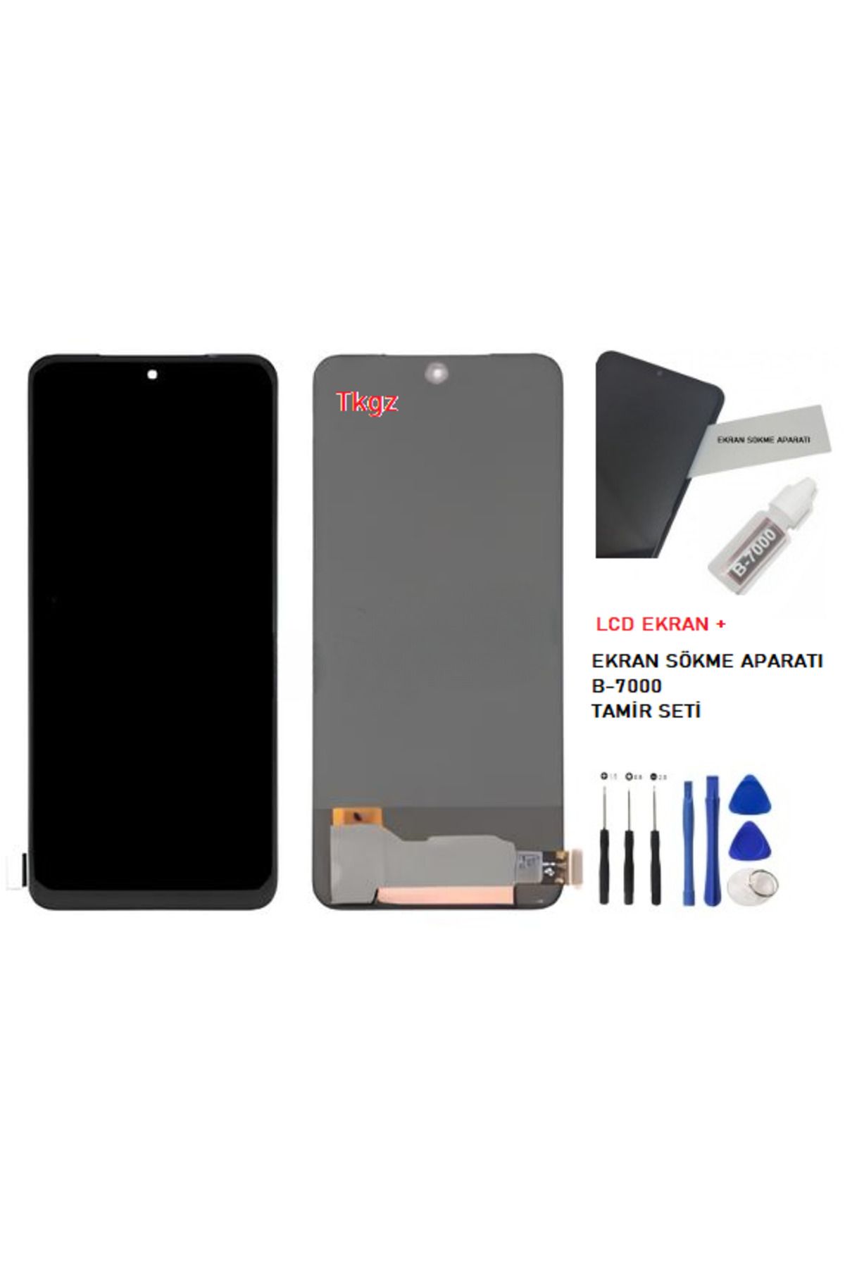 tkgz Xiaomi Redmi NOTE 12S Uyumlu Lcd Ekran Dokunmatik SERVİS Orijinali + B-7000 + TAMİR SETİ