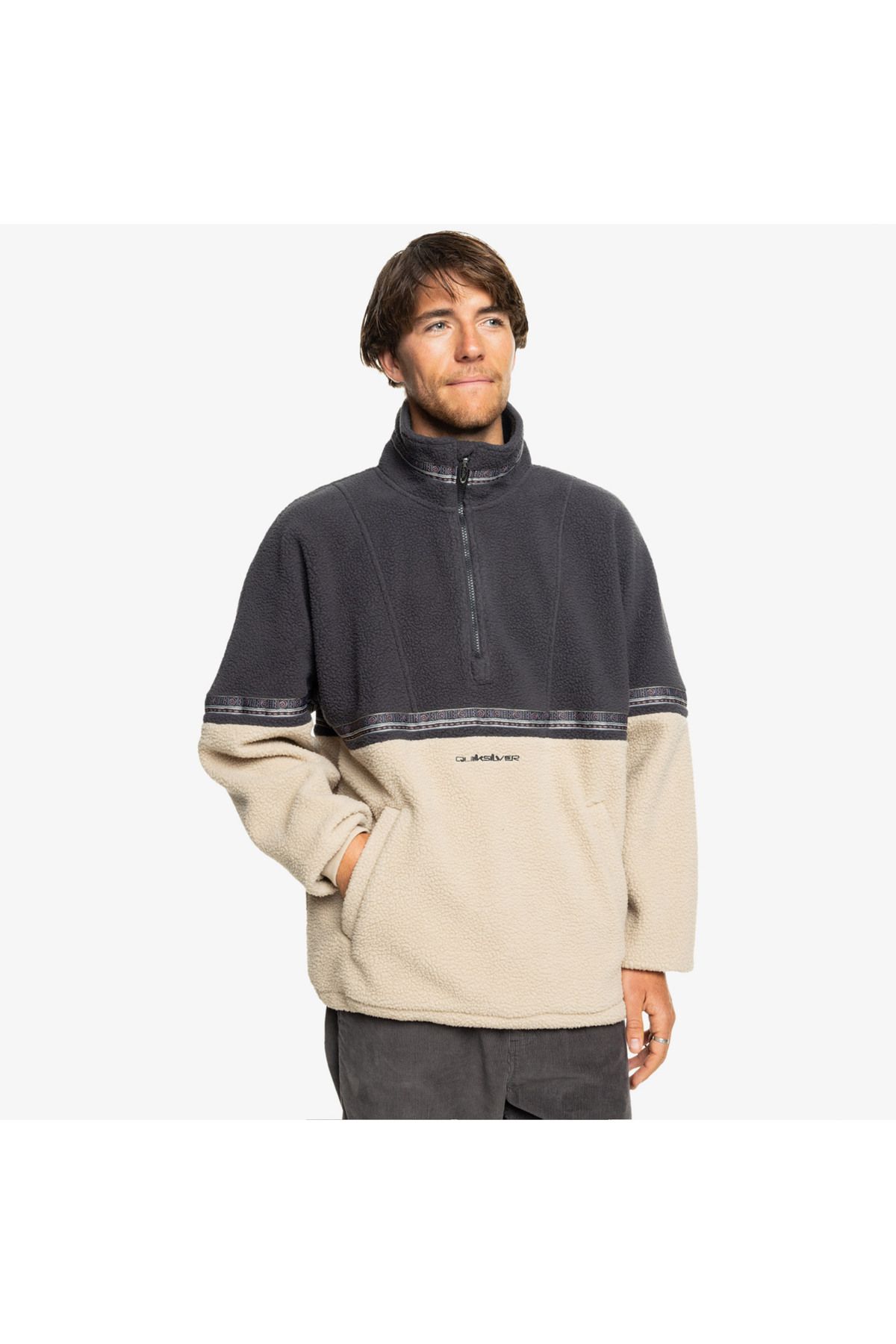 Quiksilver Blok Erkek Bej Polar Üst