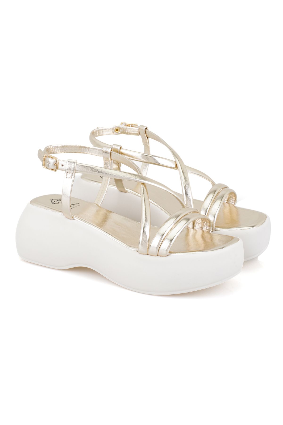 Desa-Ehren Gold Women's Wedge Sandals 2