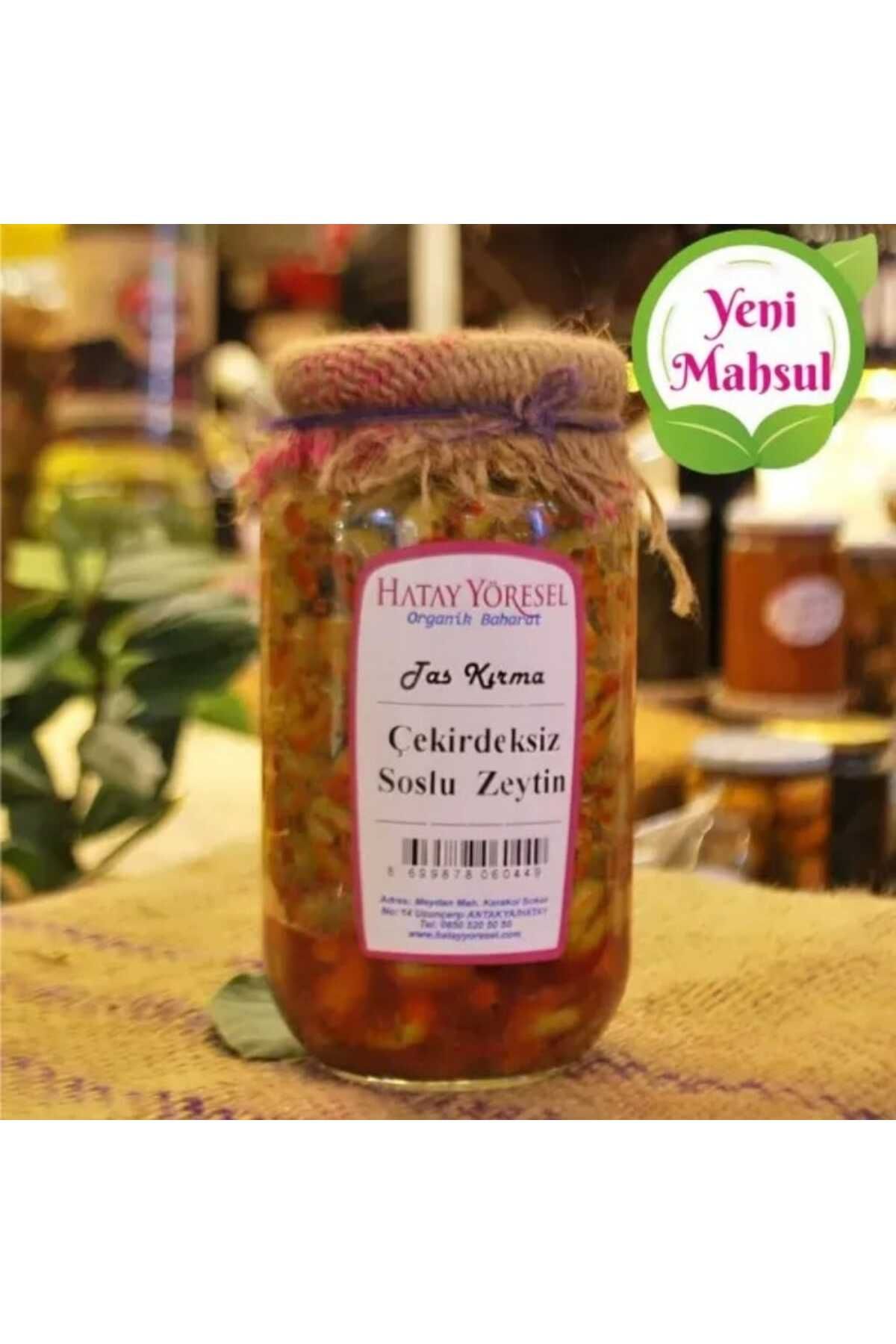 EL YAPIMI TAŞ KIRMA ÇEKİRDEKSİZ SOSLU ZEYTİN 1 KG