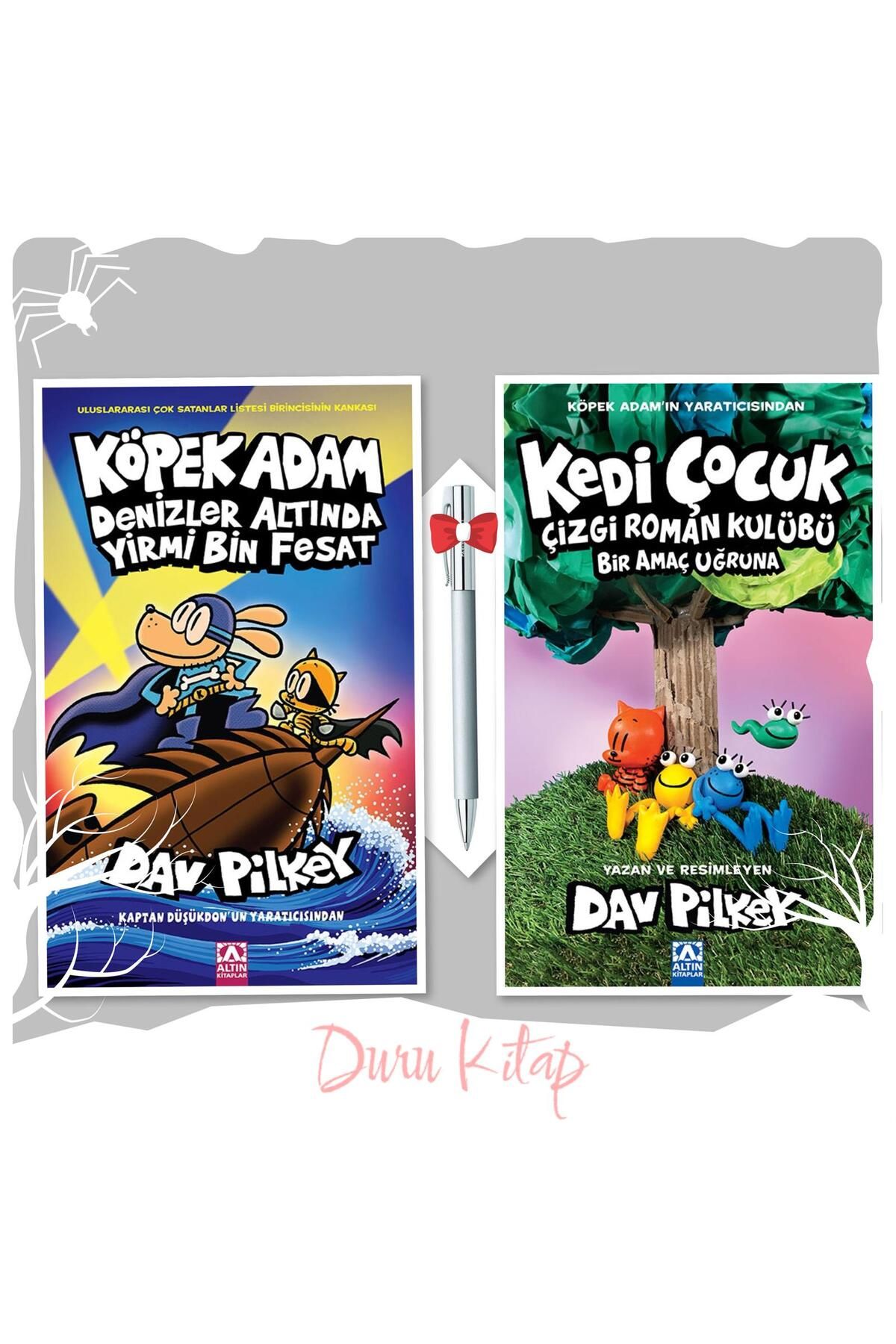 Altın Kitaplar Köpek Adam 11 (Son Kitap) - Kedi Çocuk 3 (Son Kitap), Dav Pilkey, CAPRİCE B112 TÜKENMEZ KALEM