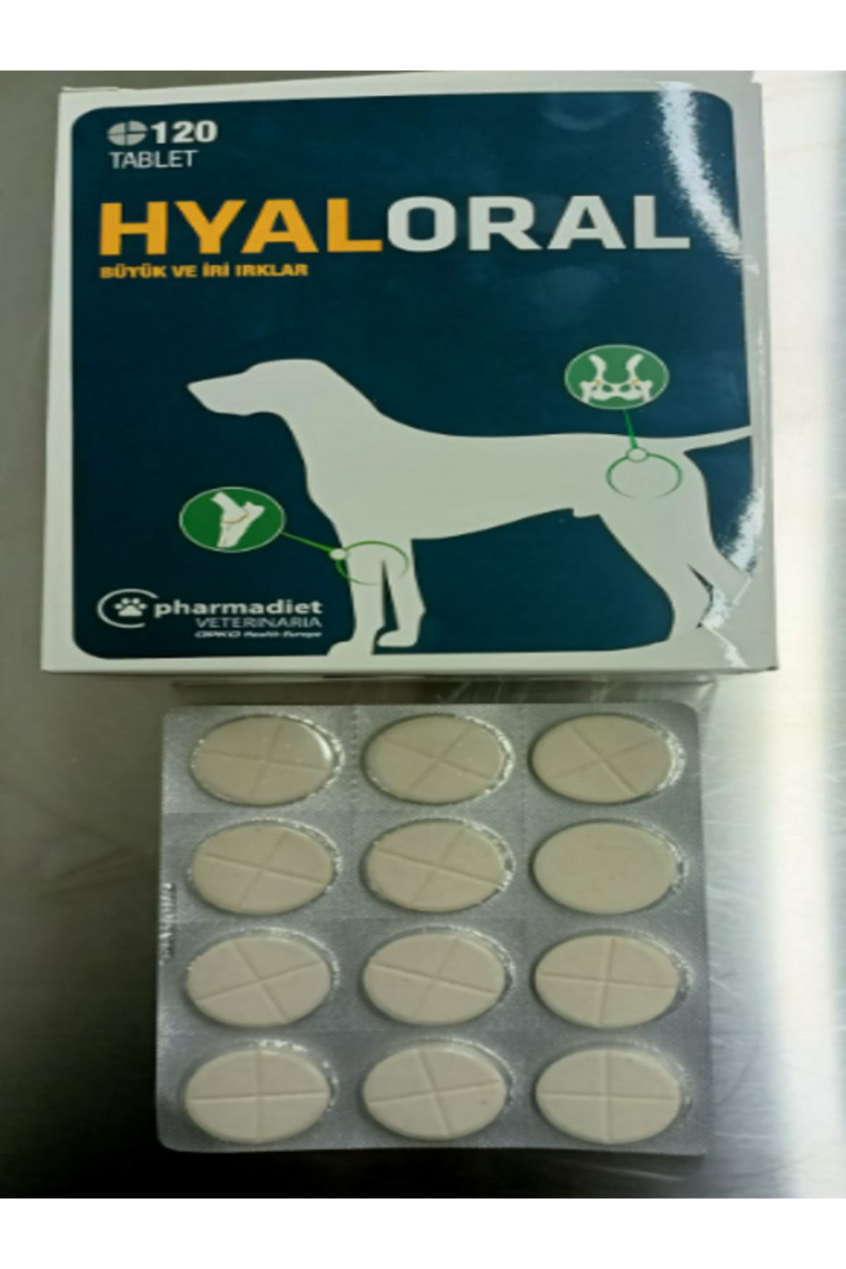 Pharmadiet Hyaloral Tablet Büyük ve İri Irk Köpek İçin Eklemm Destekleyici (12 Tablet)