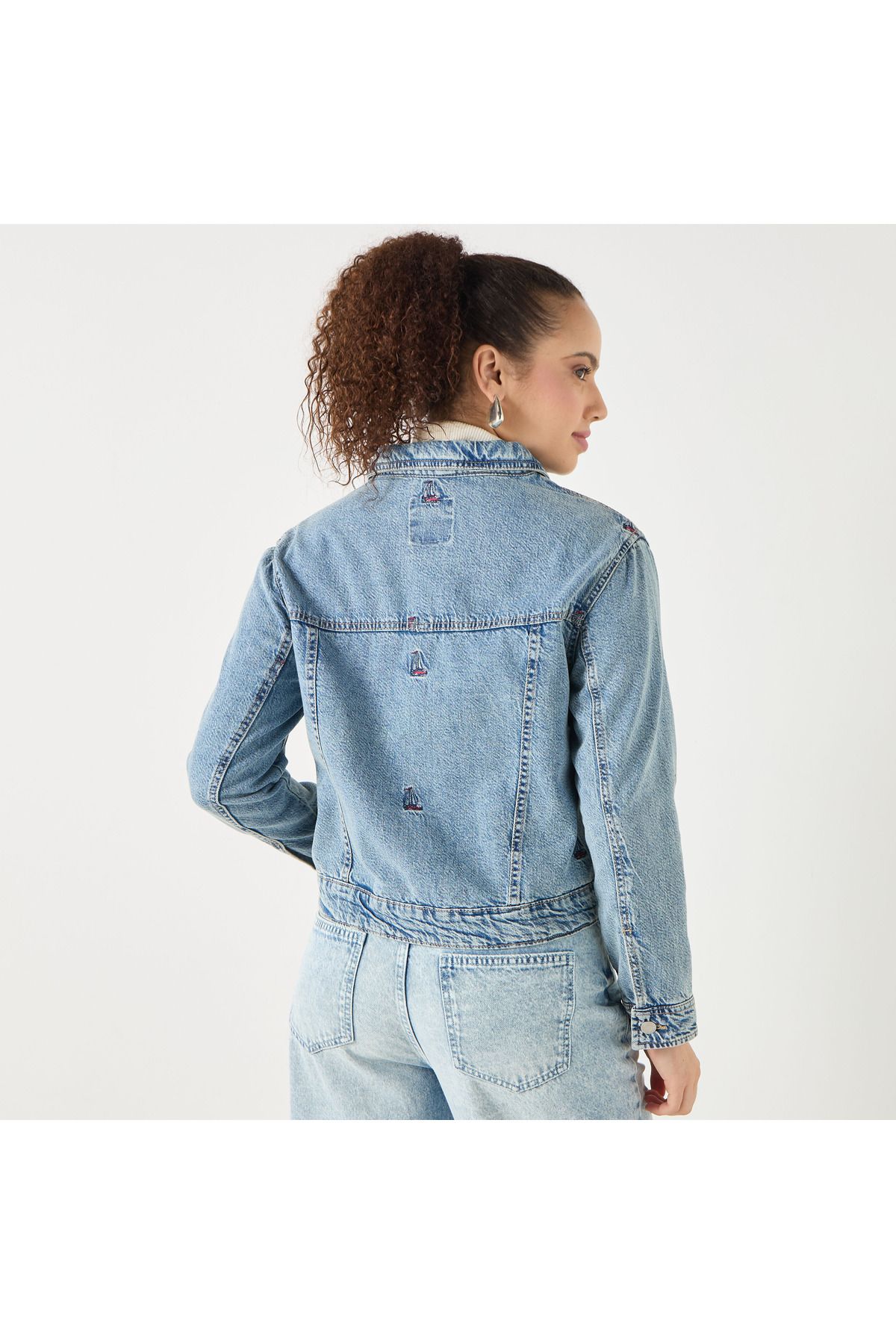 Lee Cooper-Embroidered Button Through Jacket With Pockets 3