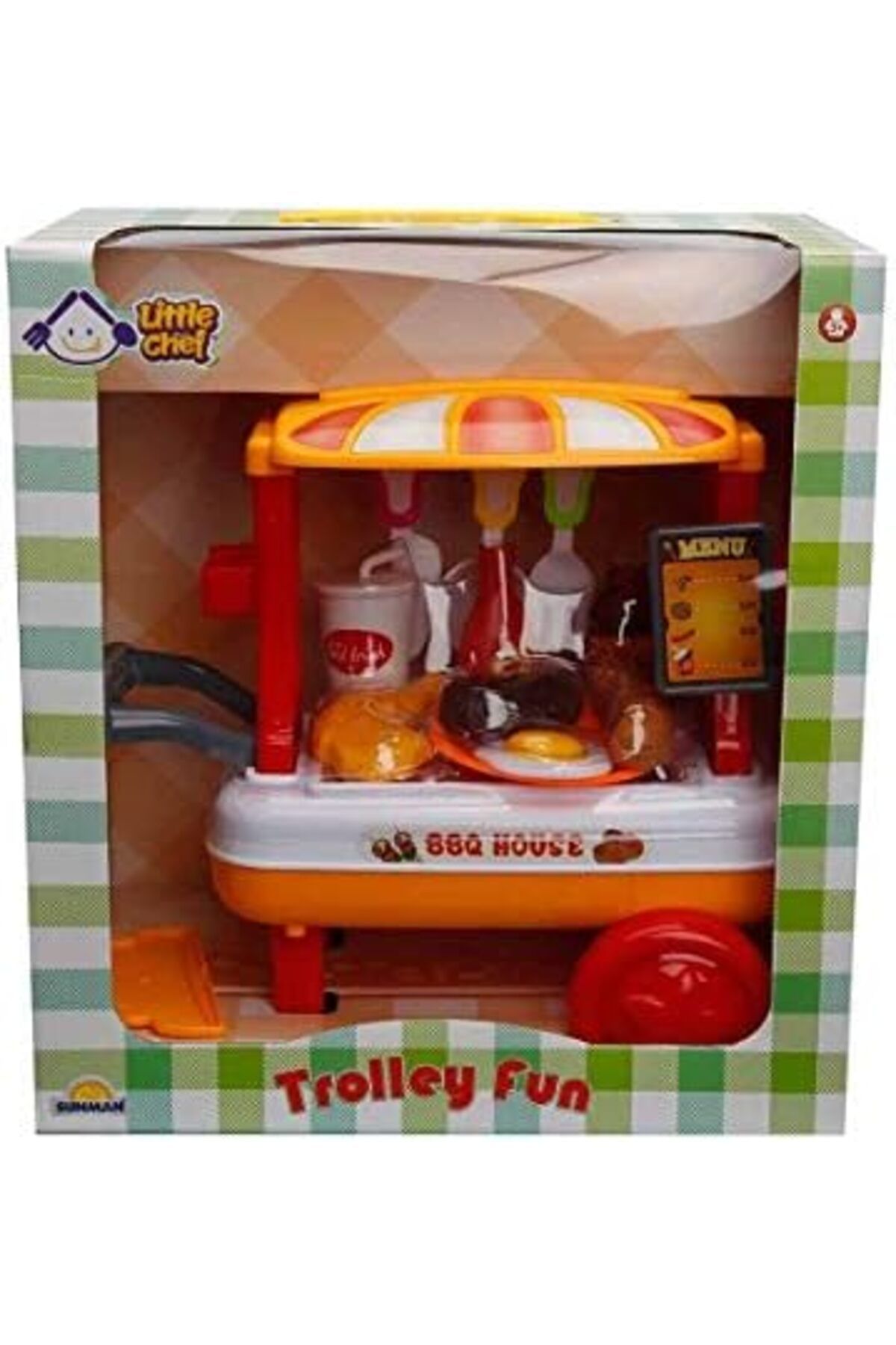STOREMAX-Trndshop Little Chef Barbecue Cart Play Set Mrystore 965645 3