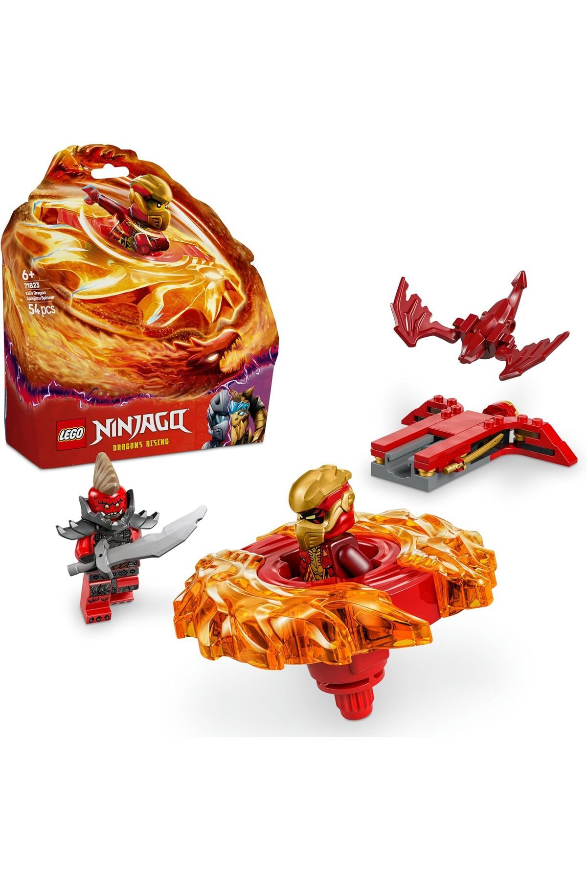 STOREMAX nhlshp Kai’nin Ejderha Spinjitzu Topacı 71823-6 Yaş ve Üzeri Çocuklar için 2 Ninja Minifigür