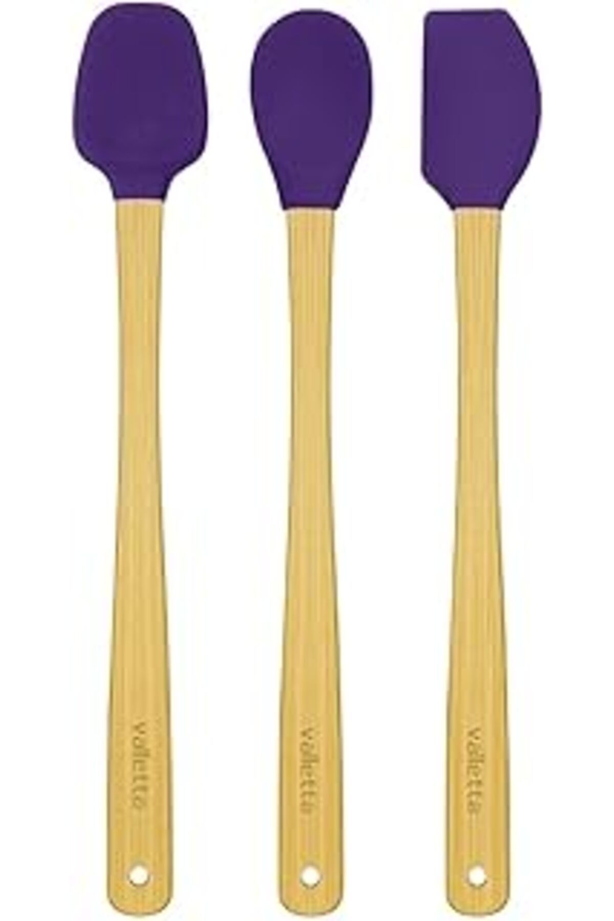 STOREMAX 3'Lü Mor Bambu Silikon Spatula Seti Uzun 26 Cm