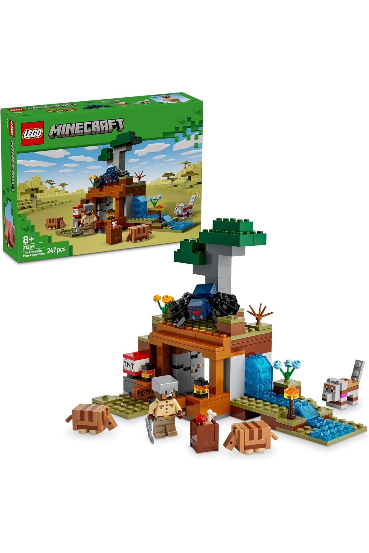 STOREMAX mhmtshp Minecraft Armadillo Maden Keşfi 21269 – 8 Yaş ve Üzeri Erkek ve Kız Çocuklar için Ma