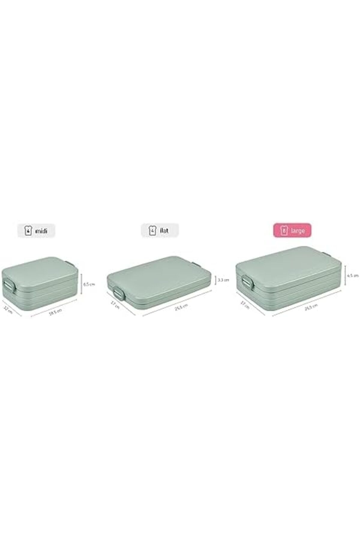 STOREMAX lbstorex - Yemek kutusu Take A break large – Bölmeli beslenme kutusu – 8 tereyağı ekmeği iç