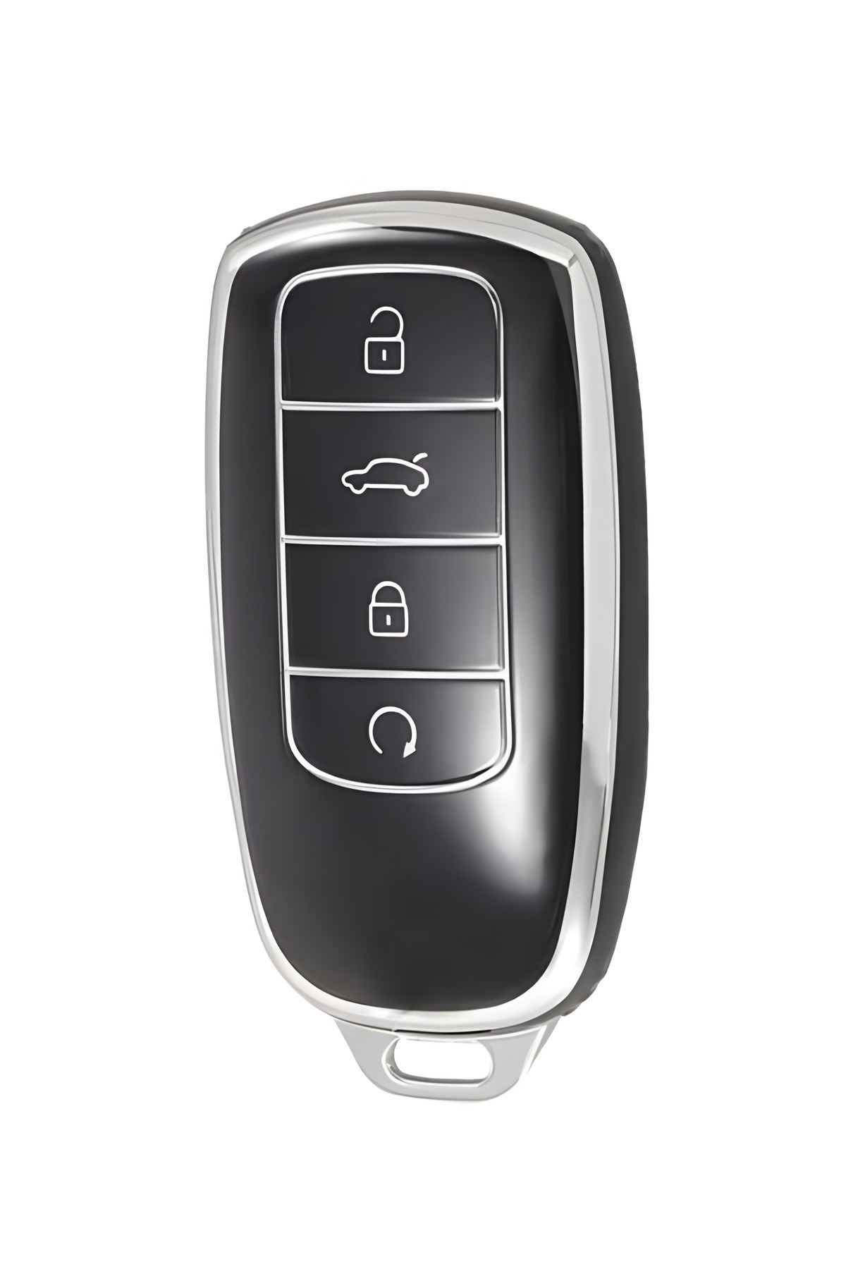 Chery Tiggo 8 Omoda 5 Tiggo 7 Uyumlu Anahtar Kumanda Kılıfı Oto Anahtarlık Siyah Silver