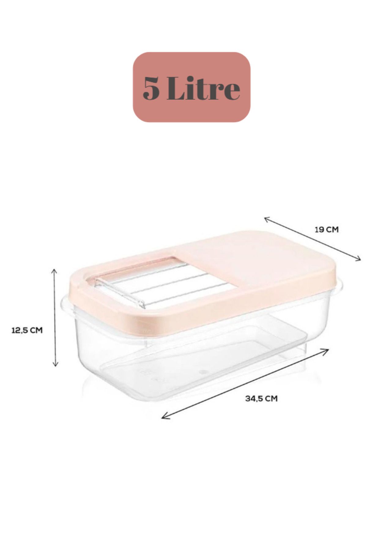 Flash Bazaar-5-Liter Multibox Pulses and Food Storage Set - with Slide, Flour and Cream Lid 3