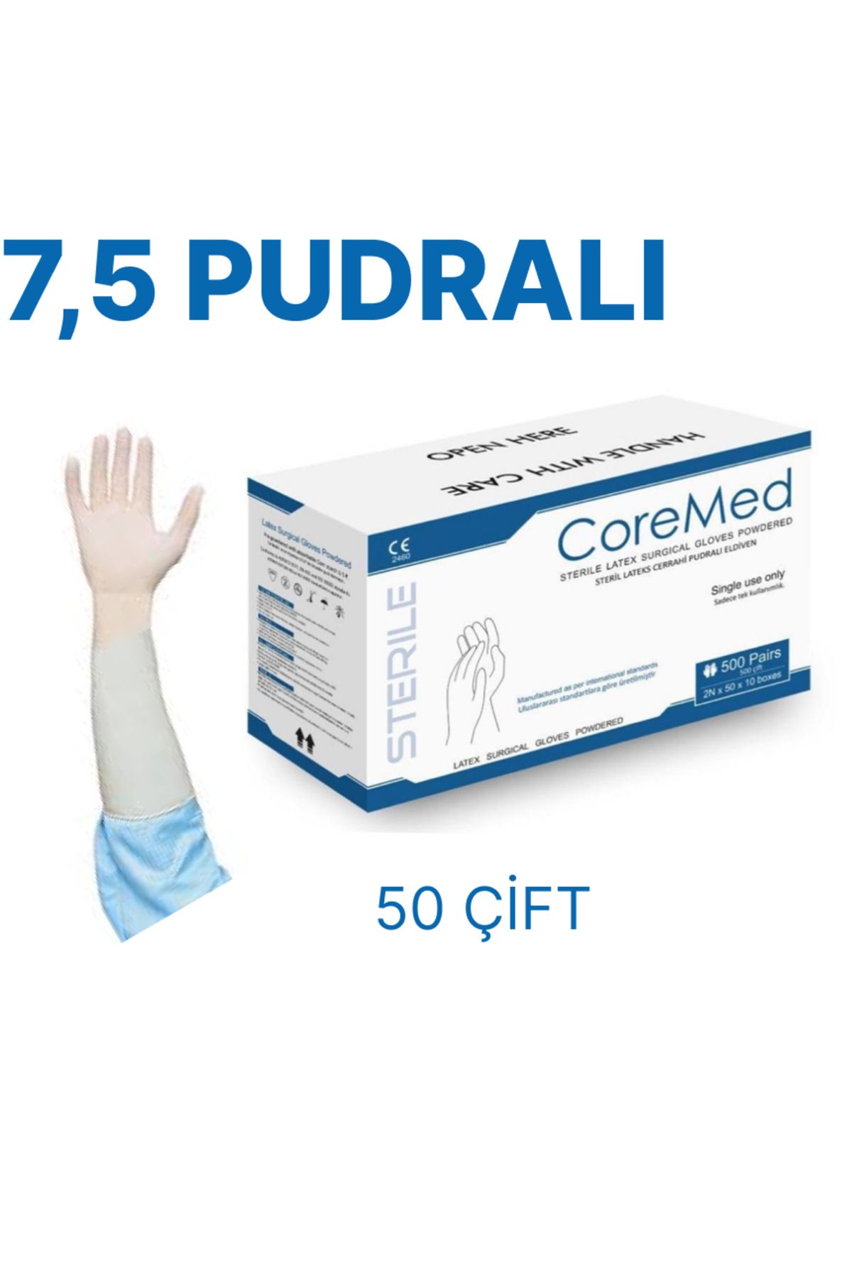 COREMED ELDİVEN PUDRALI 7.5- 50 ÇİFT