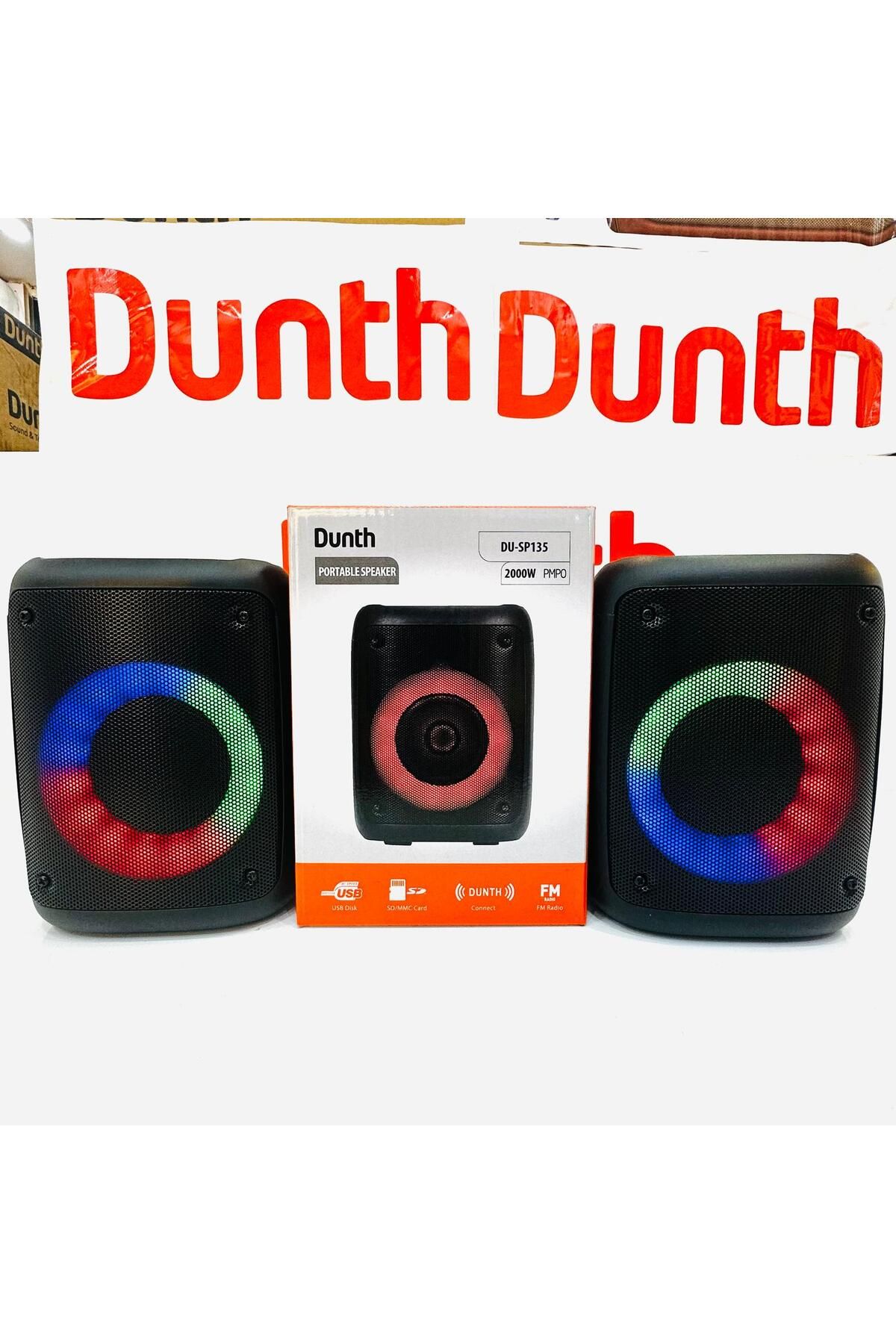 Dunth DU-SP135  Bluetooth,USB,Kart ,led RGB, AUX, 1200 mAh, 5W,BASS