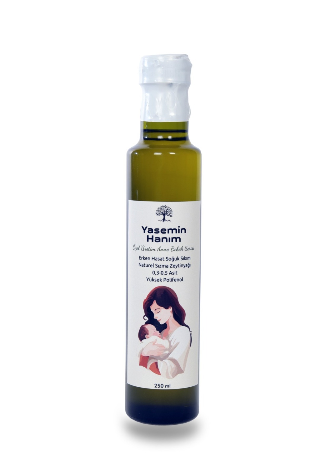 YASEMİN HANIM Anne Bebek Serisi Memecik Ilk Hasat 0,1-0,3 Asit 1 Yaş Zeytinyağı 250 Ml. Uv Korumalı Cam Şişe fotoğrafı 2 (önizleme)