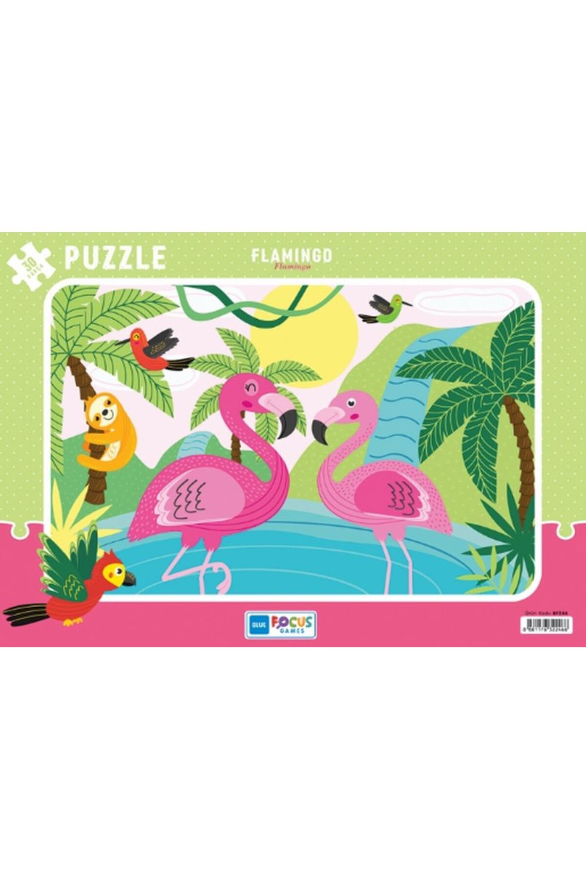 Blue Focus Yayınları Blue Focus Flamingo (Flamingo) - Puzzle 30 Parça