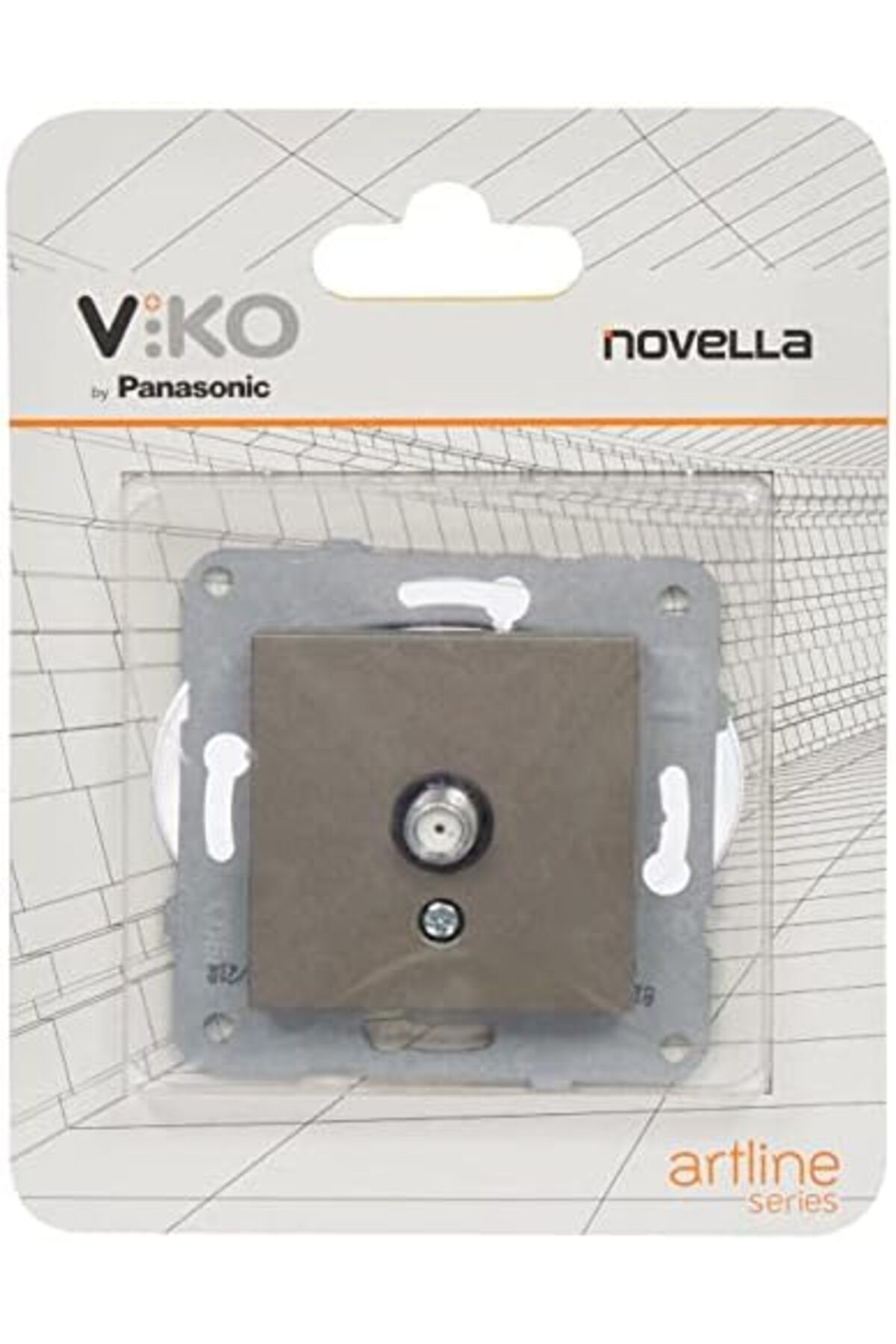 STOREMAX-Anthracite Satellite Socket F Kon 10 Db Mek+Button Cover 646268 3