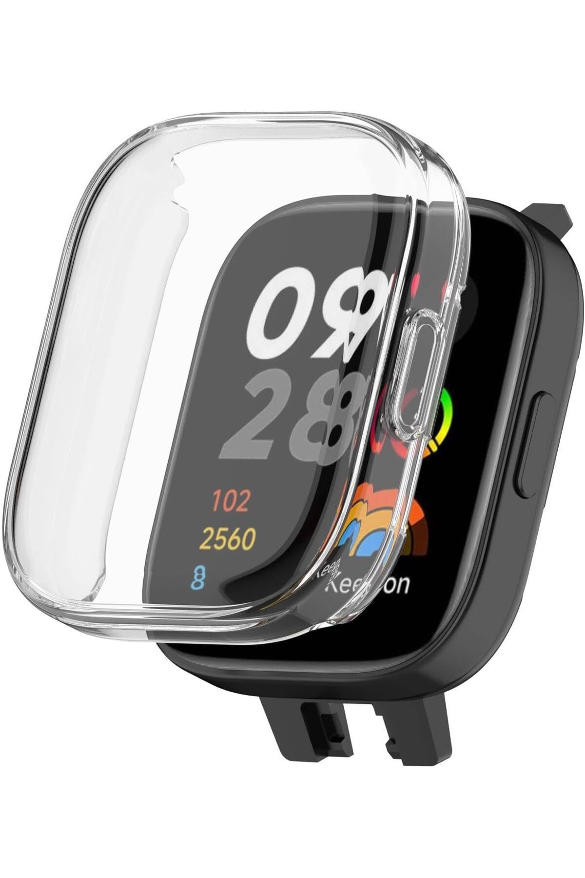 STOREMAX nslmshop Xiaomi Redmi Watch 3 Lite için Kılıf 360 Full Round Soft Silicone Şeffaf [Redmi Watch 3